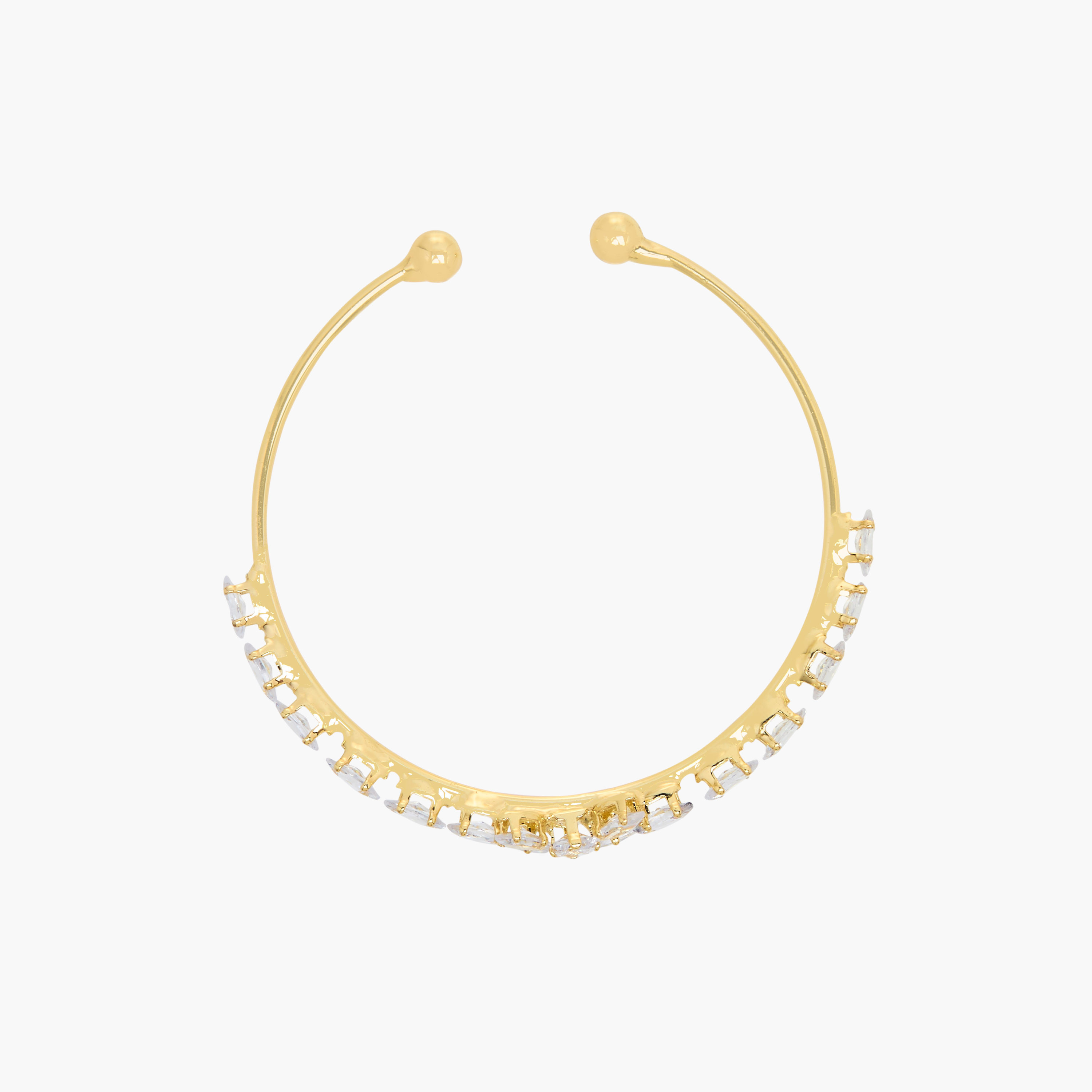Metal Diamante Embellished Cuff Bracelet-women-watchesandjewellery-jewellery-banglesandbracelets-image-2