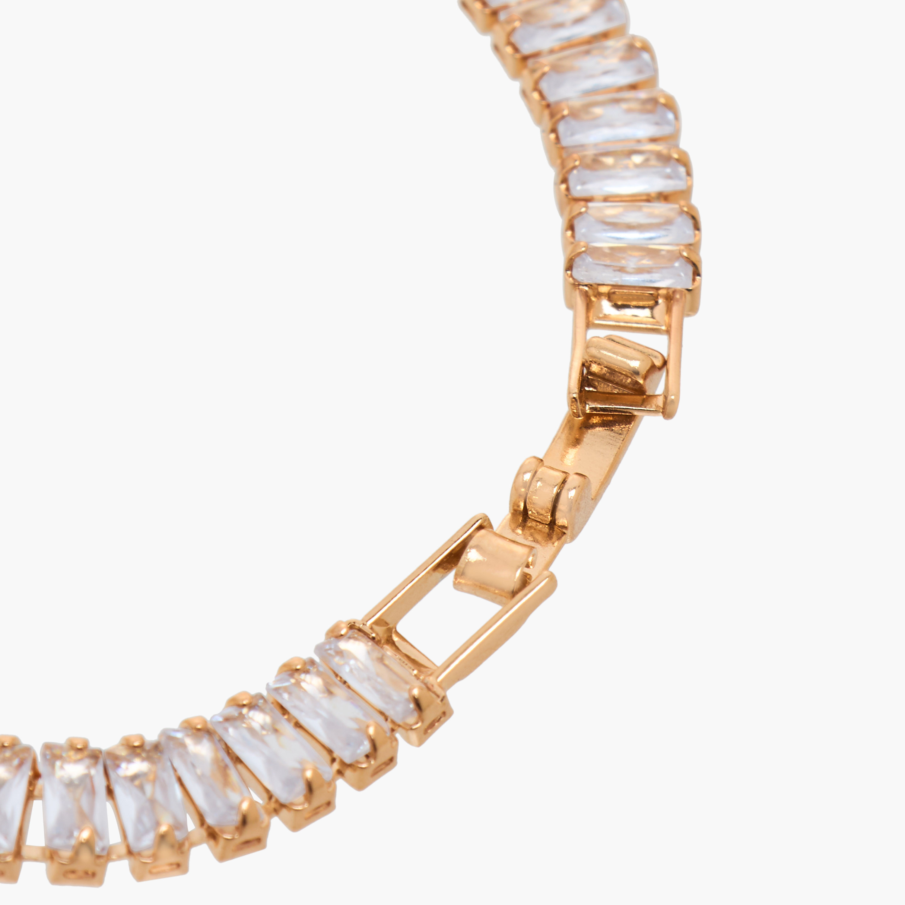 سوار معدني مزين بمكعب أحجار زركون-women-watchesandjewellery-jewellery-banglesandbracelets-image-4