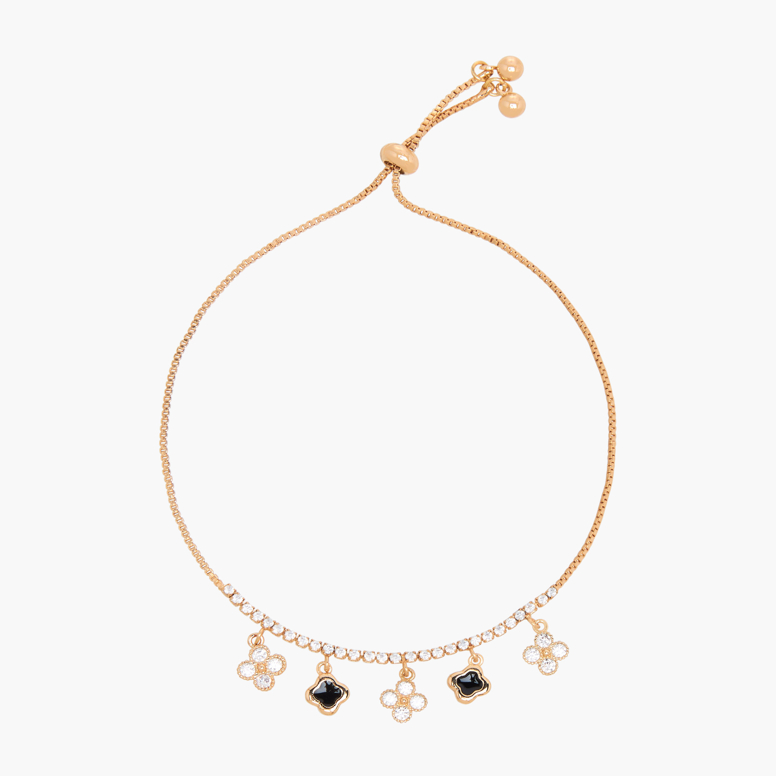 Metal Cubic Zirconia Embellished Bracelet-women-watchesandjewellery-jewellery-banglesandbracelets-image-2
