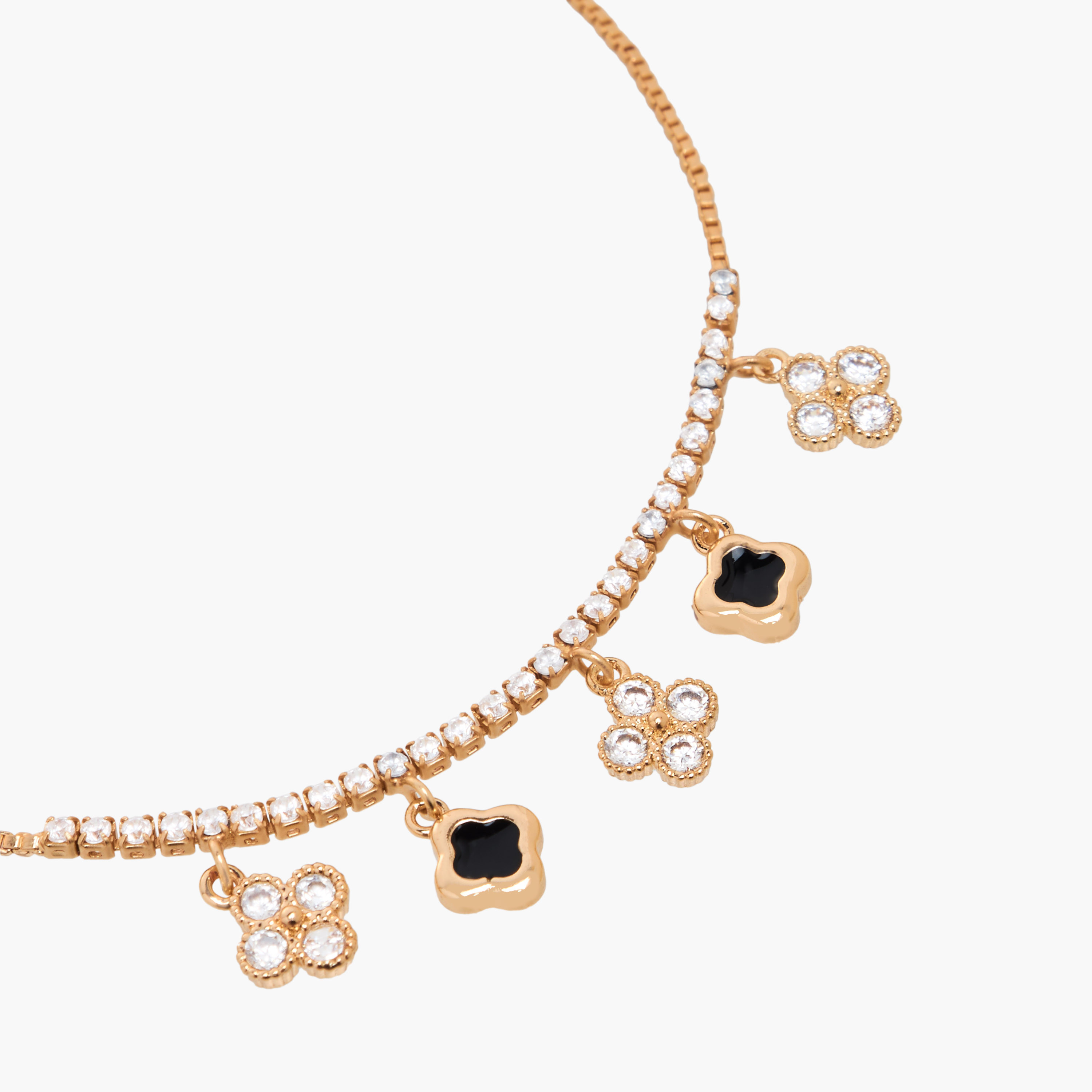 Metal Cubic Zirconia Embellished Bracelet-women-watchesandjewellery-jewellery-banglesandbracelets-image-3