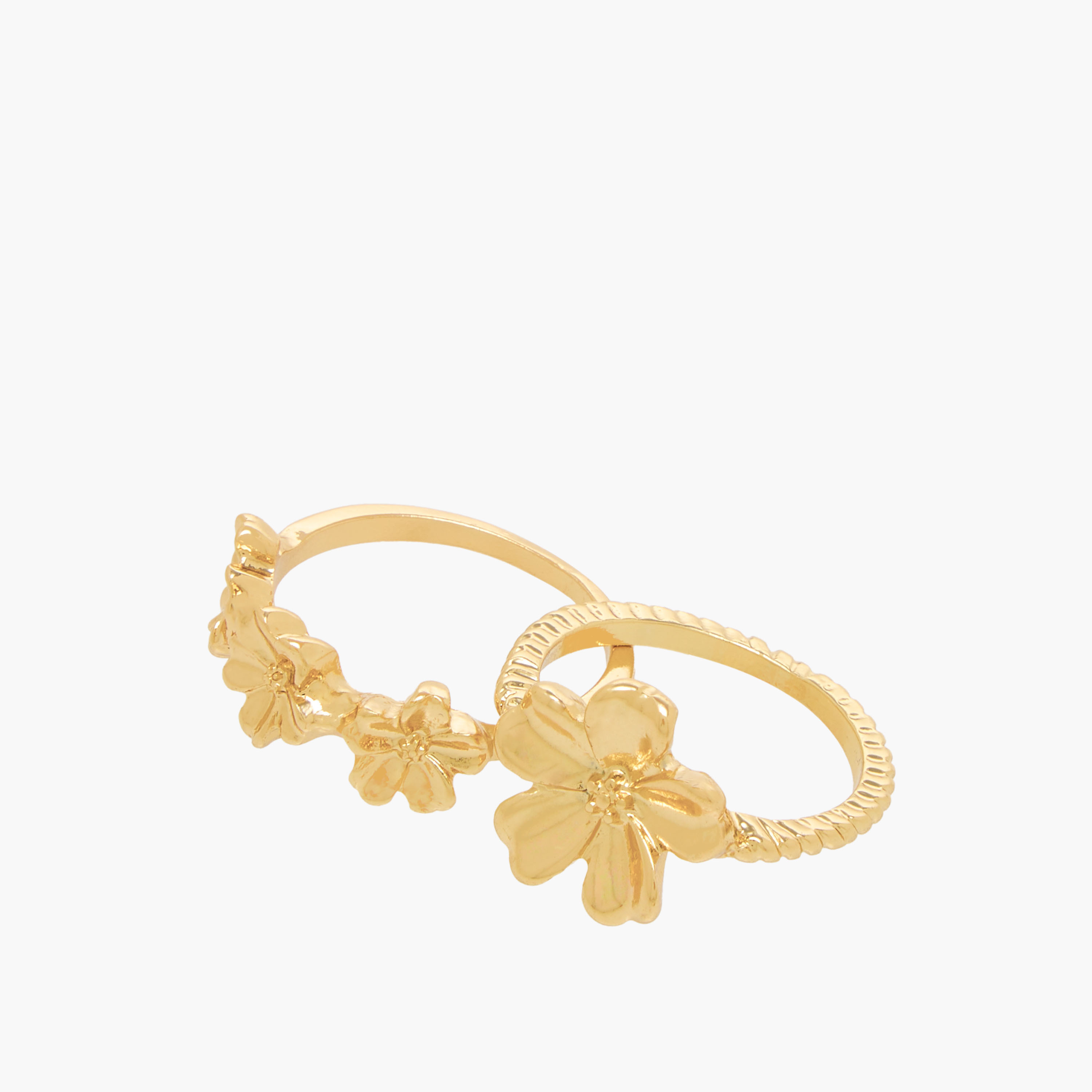 Assorted Stackable Gold Tone Metal Ring - Set of 8-women-watchesandjewellery-jewellery-rings-image-3