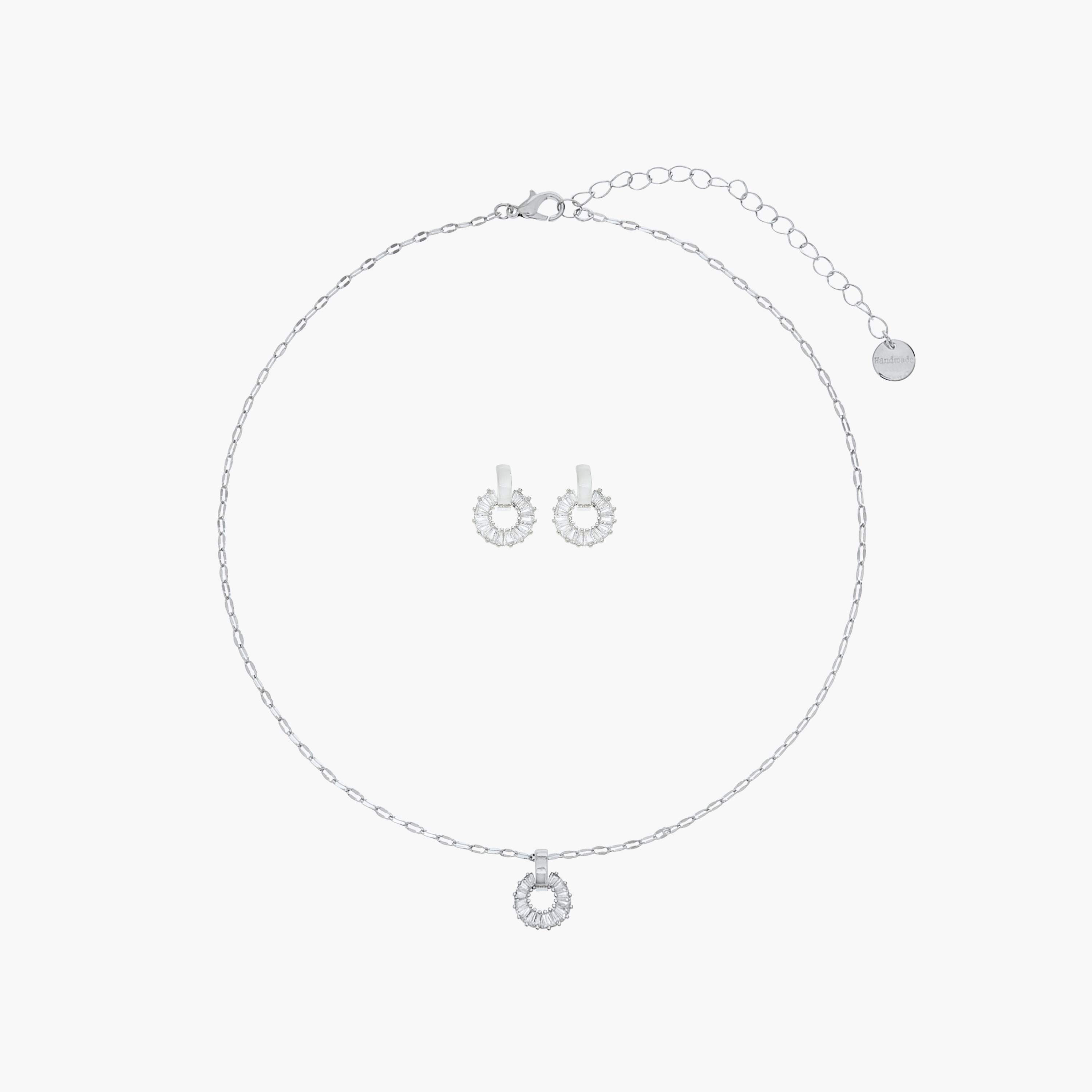 طقم عقد بدلاية زهور مرصعة للبنات-women-watchesandjewellery-jewellery-jewellerysets-image-1