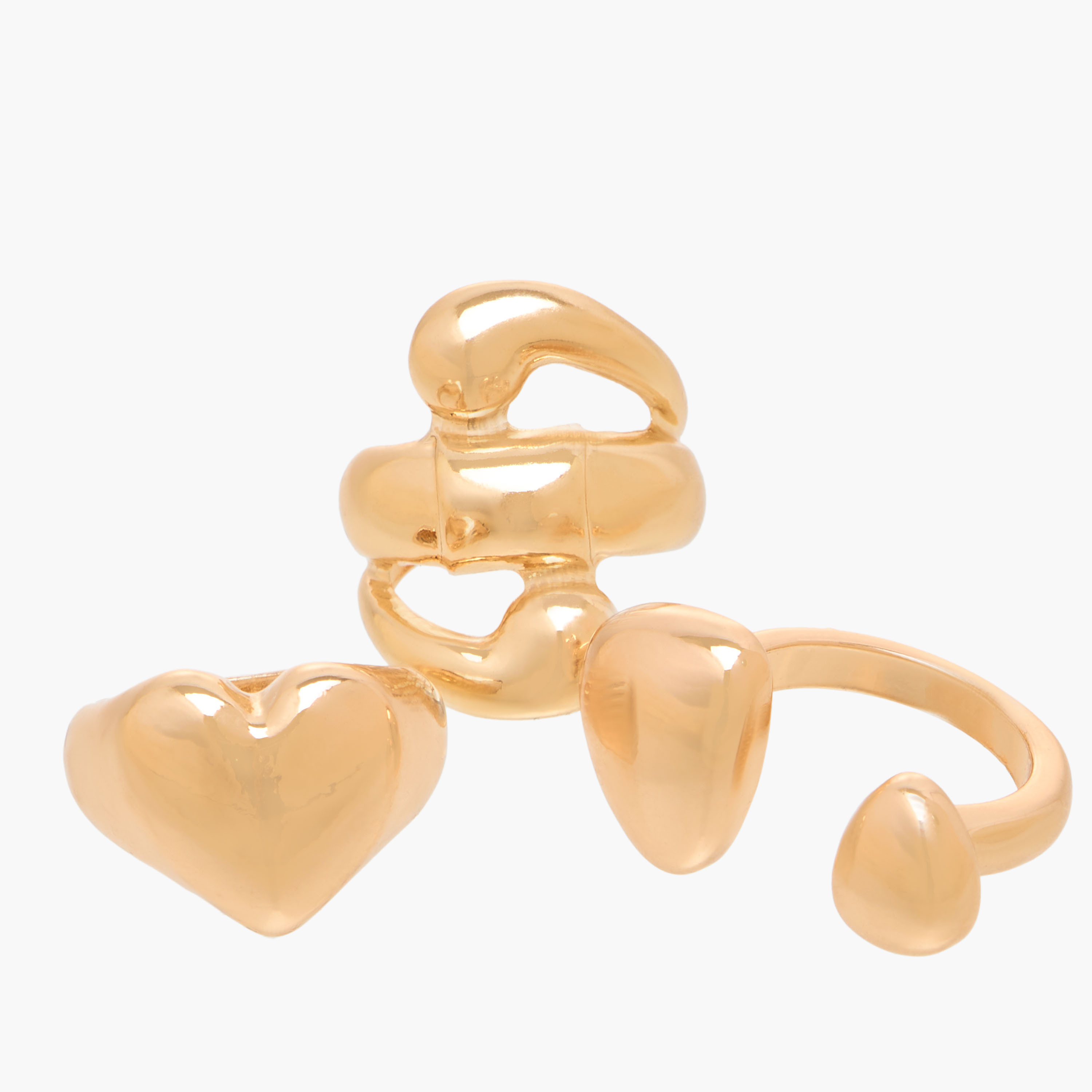 Assorted Gold Tone Ring - Set of 3-women-watchesandjewellery-jewellery-rings-image-5