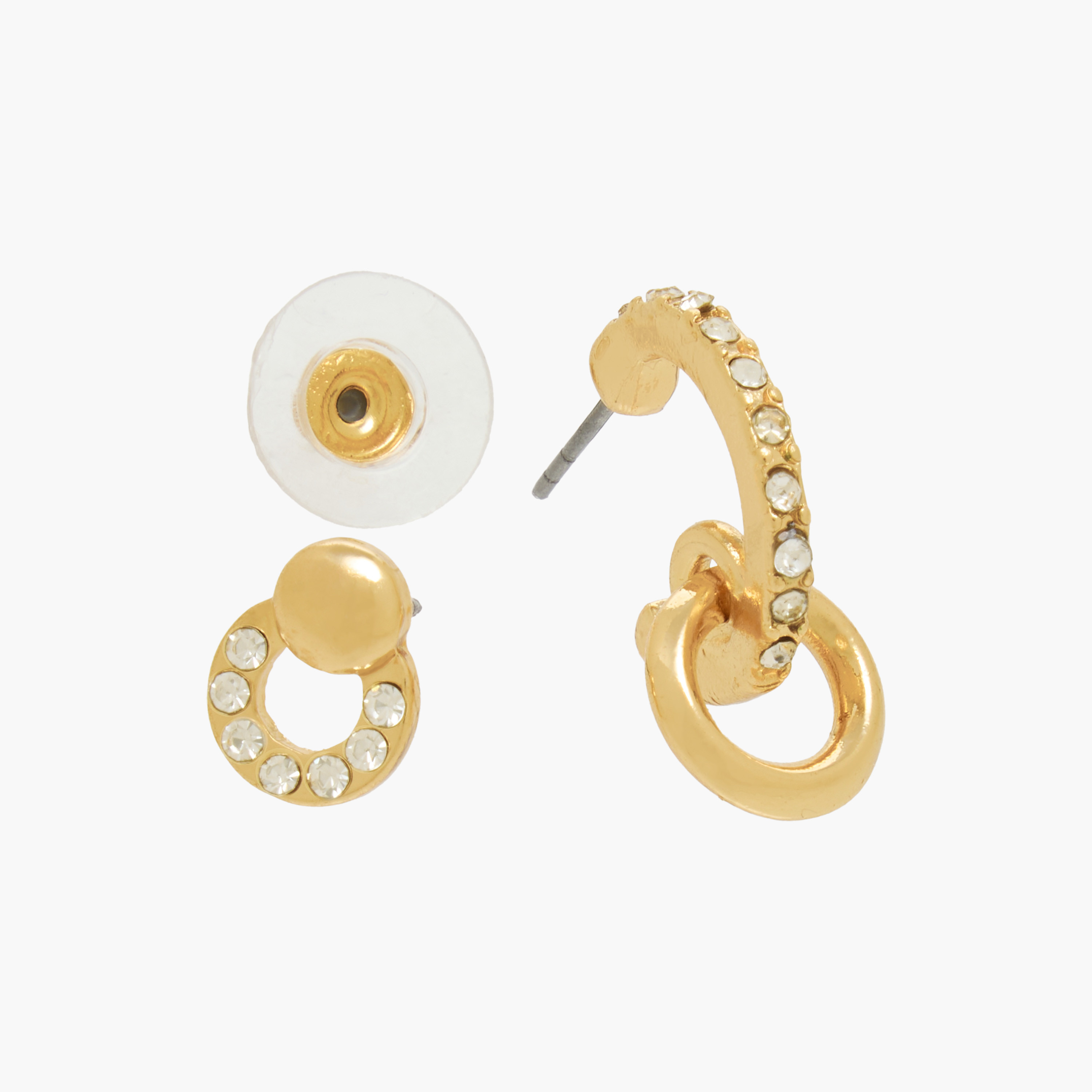Pack of 9 Gold Tone Assorted Earrings with Pushback Closure-women-watchesandjewellery-jewellery-earrings-image-4