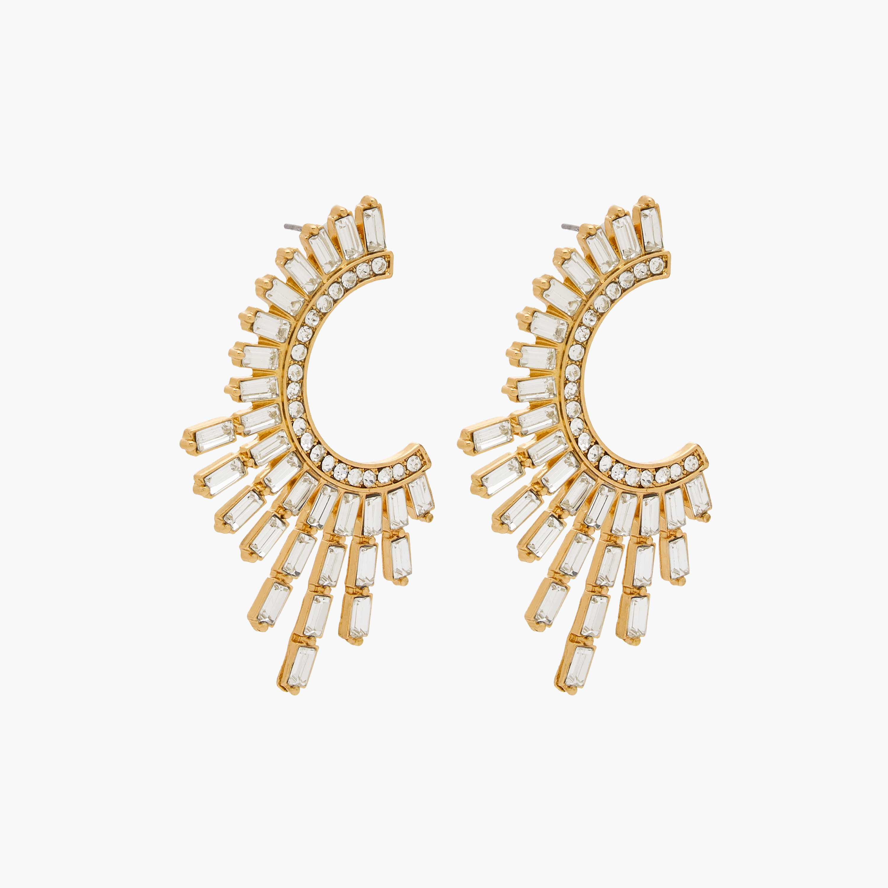 Metallic Embellished Cuff Earrings with Pushback Closure-women-watchesandjewellery-jewellery-earrings-image-2