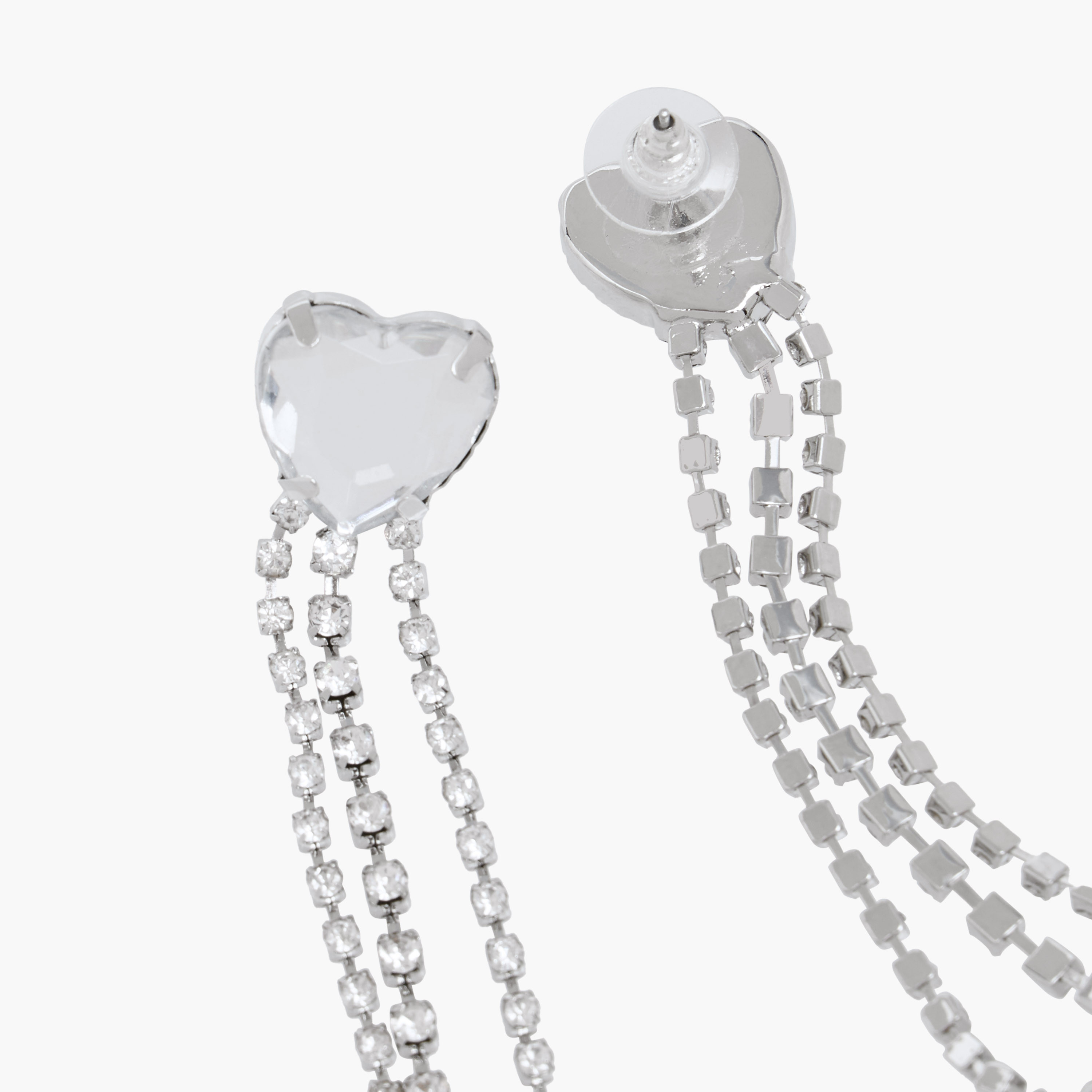Metallic Embellished Dangler Earrings with Pushback Closure-women-watchesandjewellery-jewellery-earrings-image-3