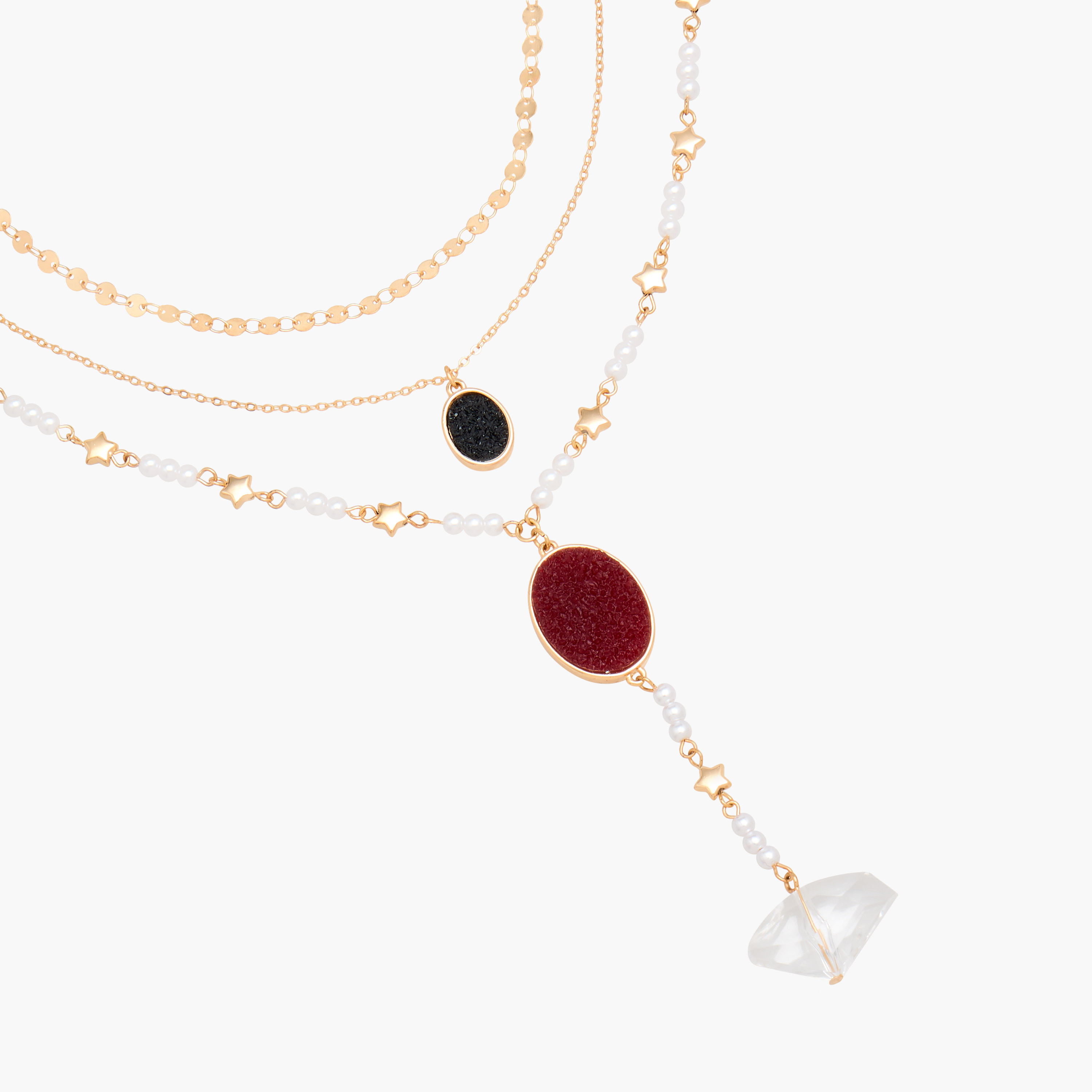 أعقاد معدن متنوعة بقفل إغلاق - طقم من 3 قطع-women-watchesandjewellery-jewellery-necklacesandpendants-image-6