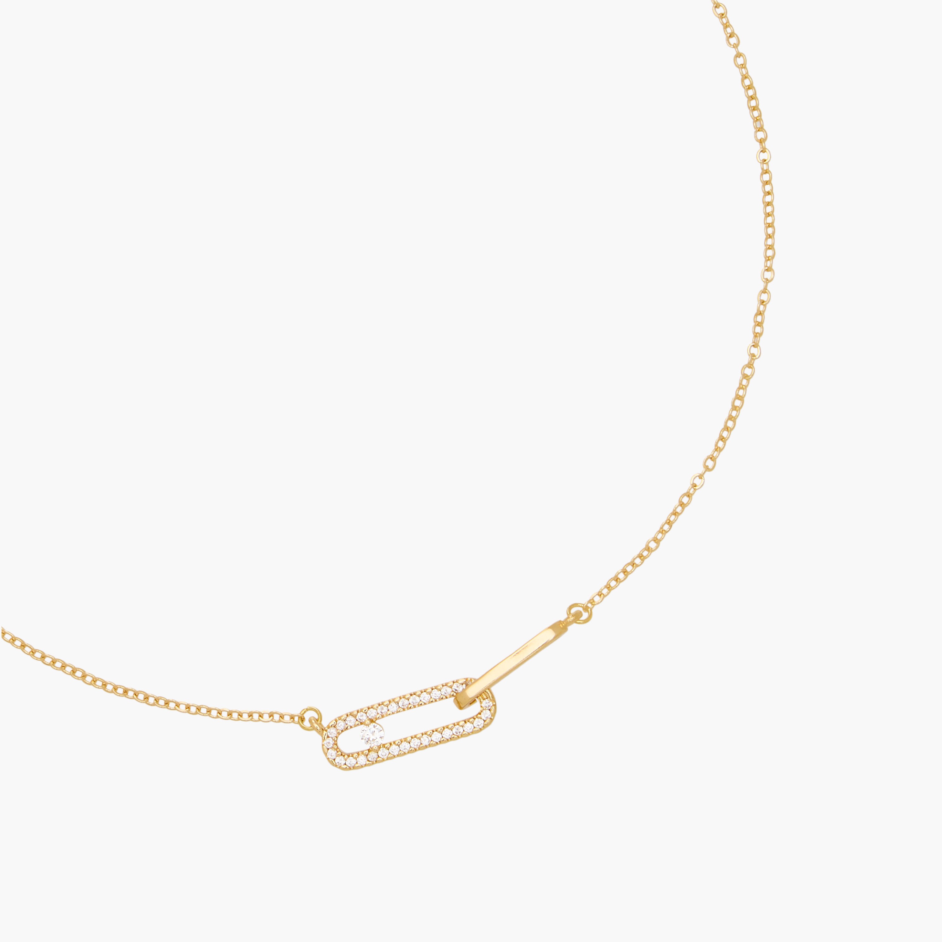 عقد معدن بدلاية مزينة بمكعبات الزيركون-women-watchesandjewellery-jewellery-necklacesandpendants-image-2