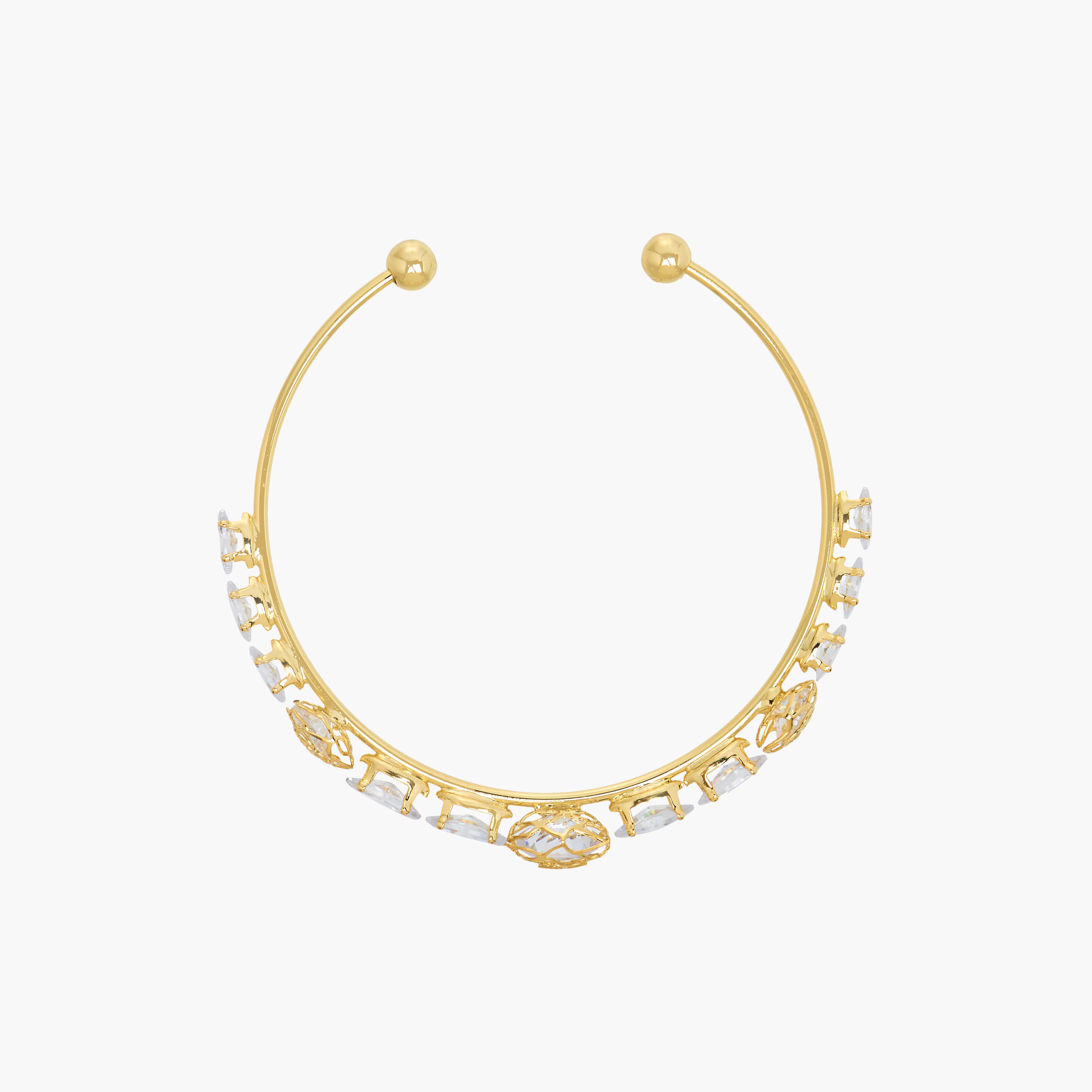 Metal Embellished Cuff Bracelet-women-watchesandjewellery-jewellery-banglesandbracelets-image-2