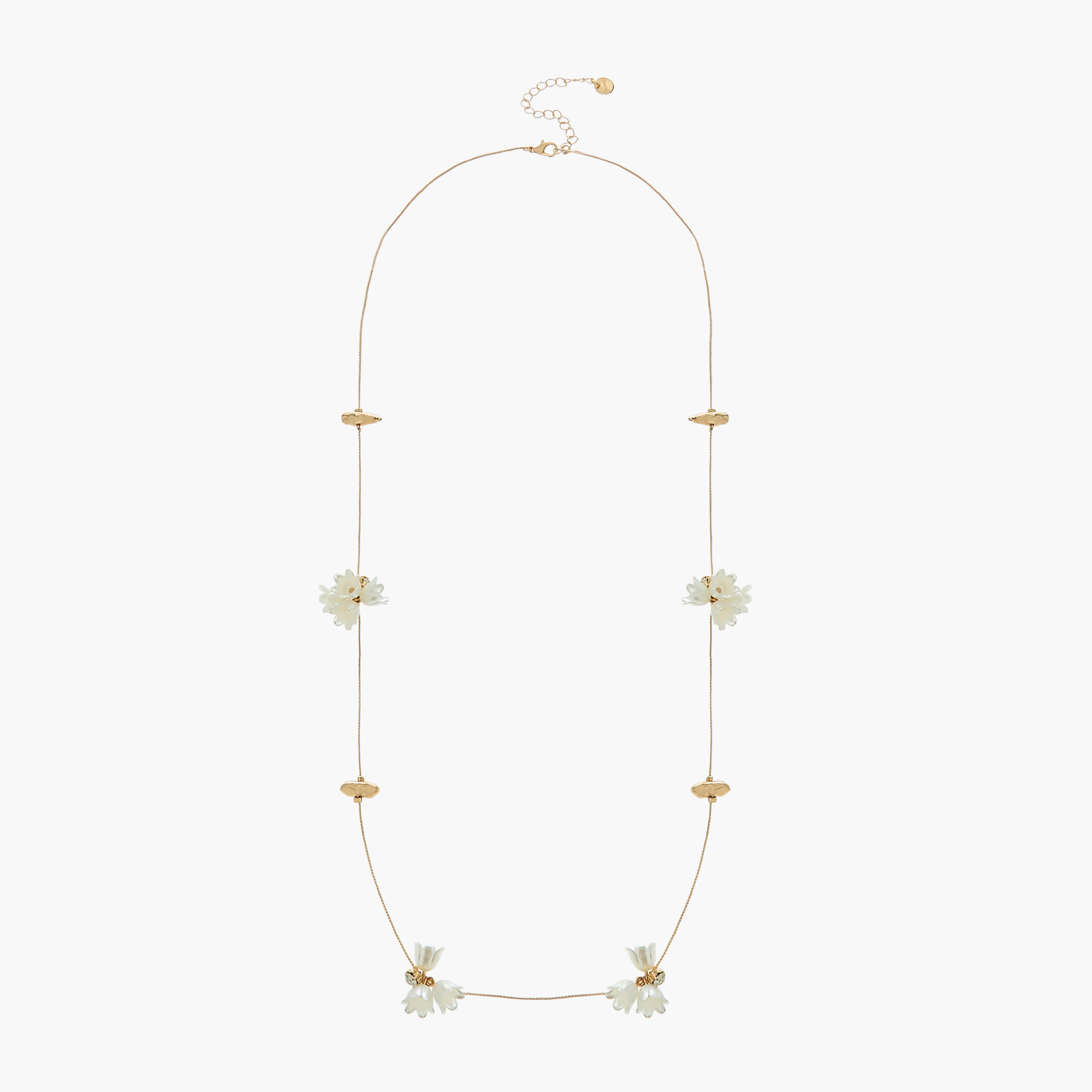 عقد معدن مزين بالأزهار-women-watchesandjewellery-jewellery-necklacesandpendants-image-1