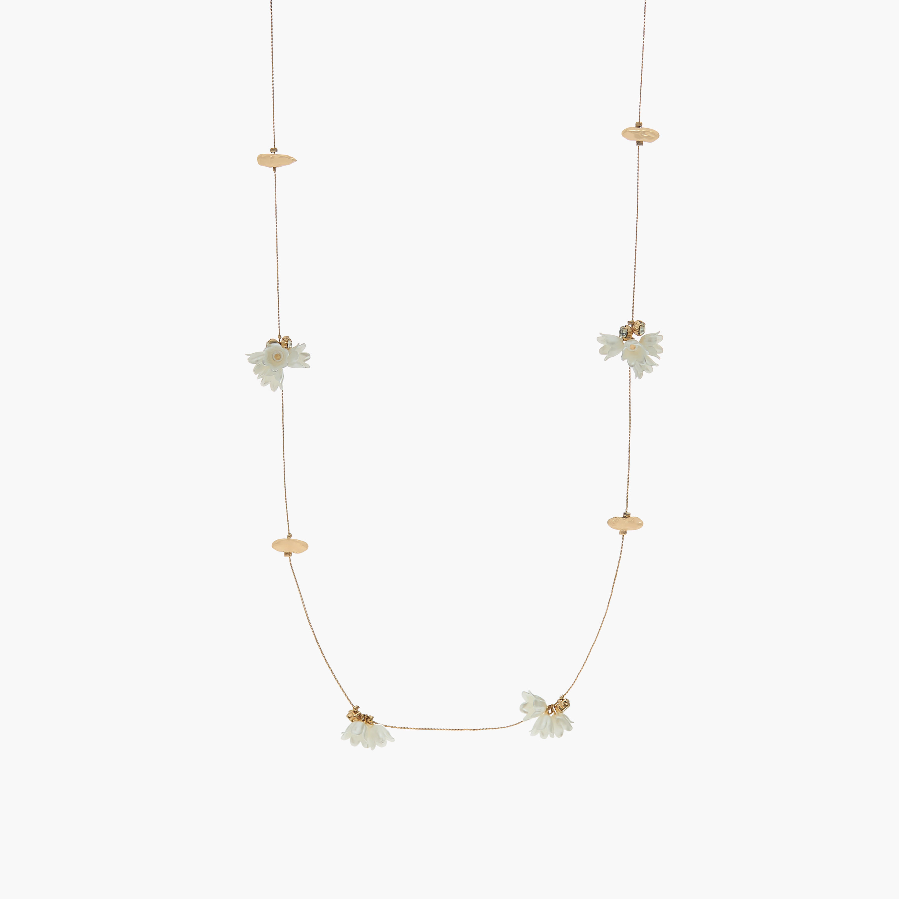 عقد معدن مزين بالأزهار-women-watchesandjewellery-jewellery-necklacesandpendants-image-2