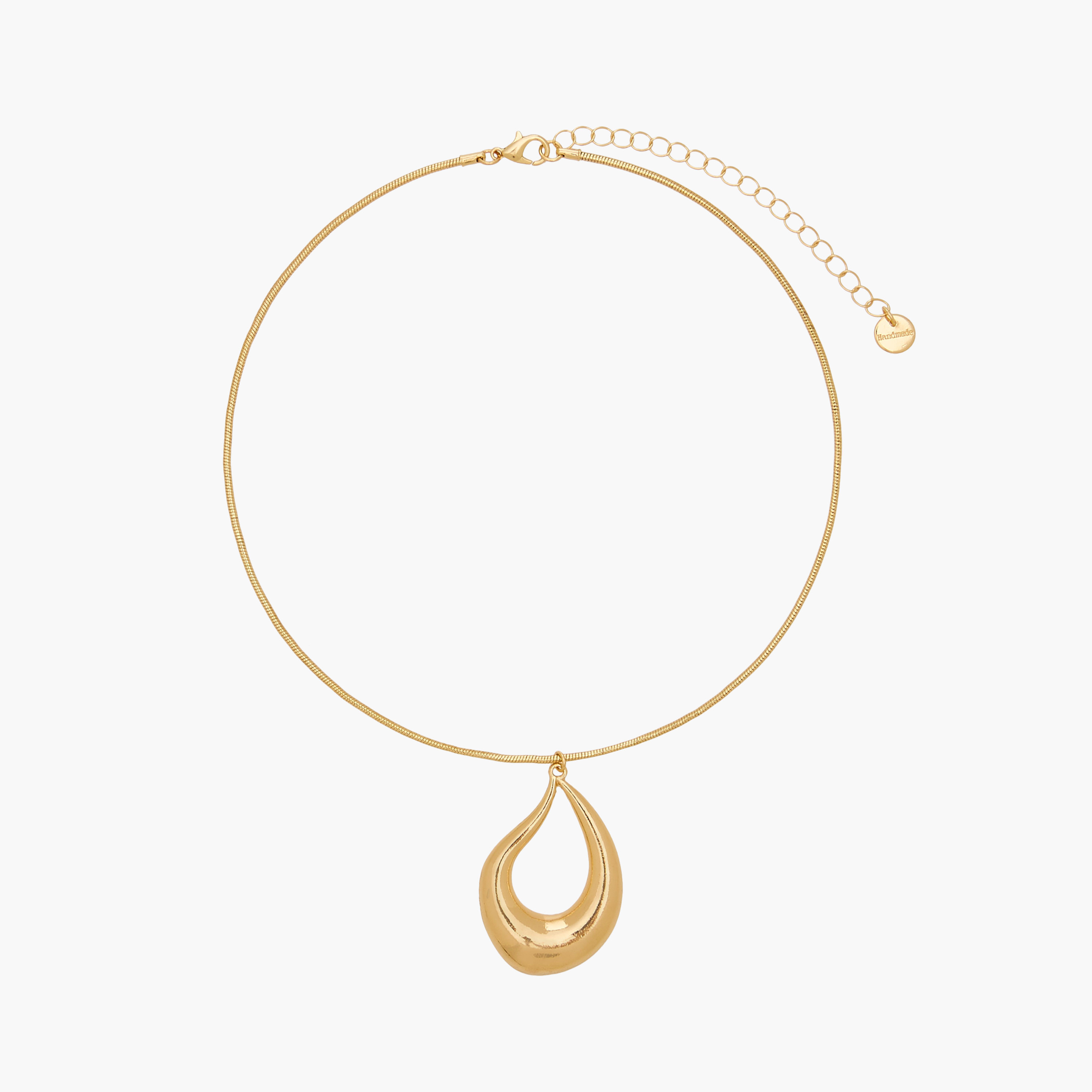 عقد بلون ذهبي وبدلاية قطرة-women-watchesandjewellery-jewellery-necklacesandpendants-image-1