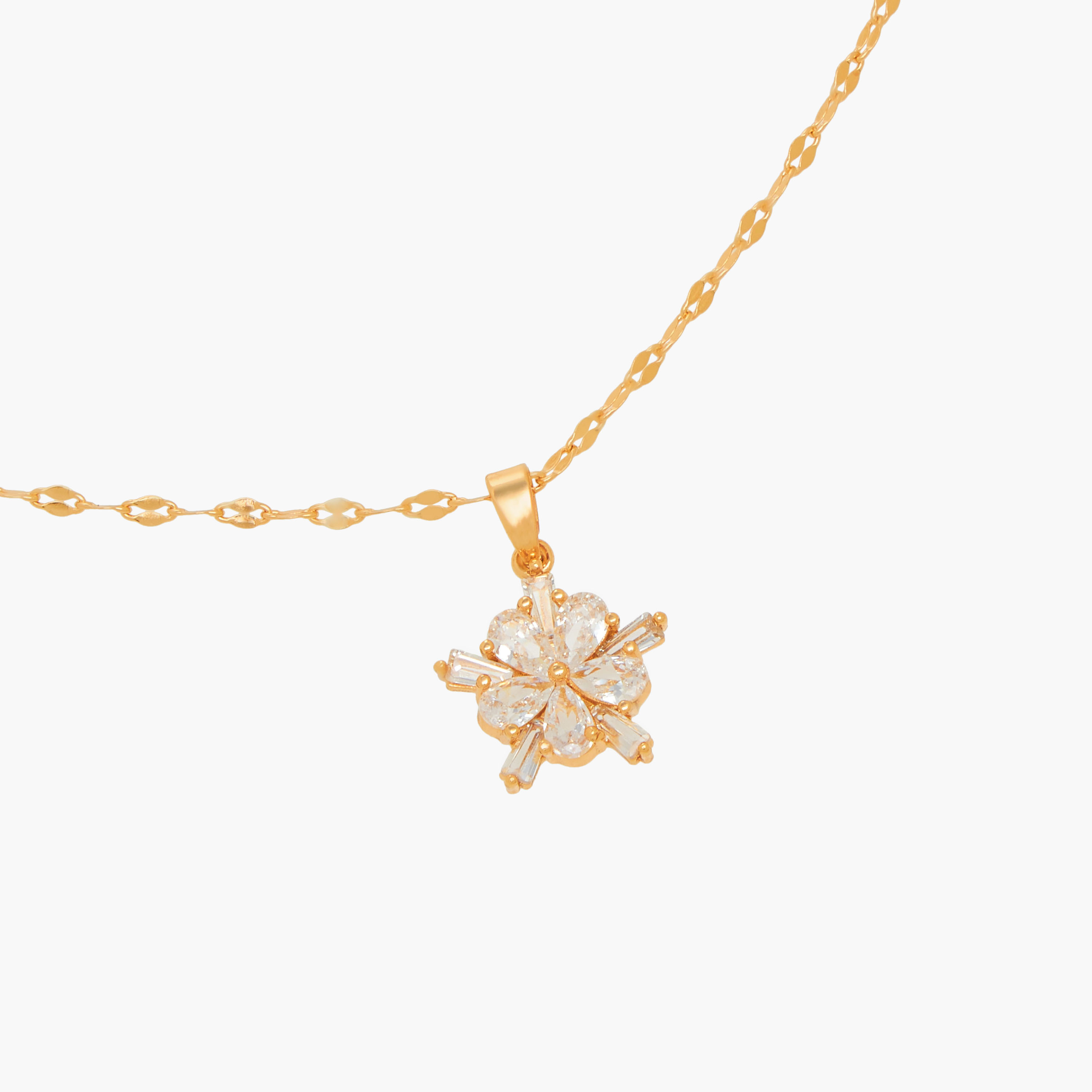طقم حلق وعقد مزيّن بمكعب زيركون - قطعتين-women-watchesandjewellery-jewellery-jewellerysets-image-7