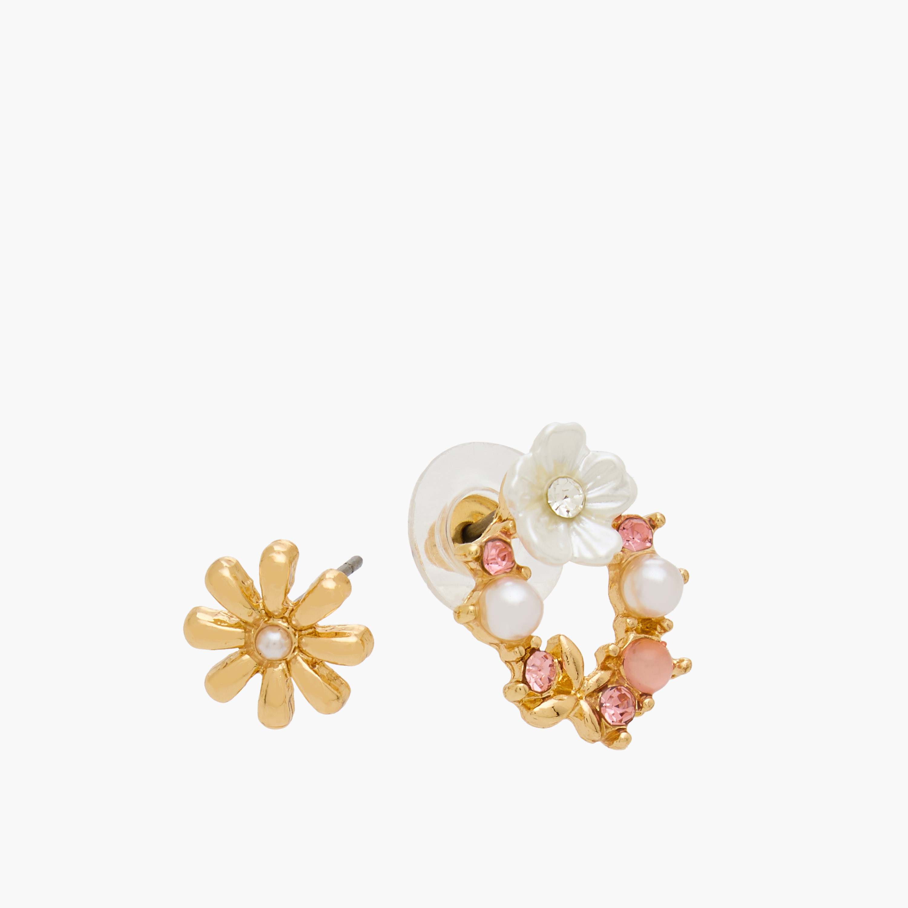 Pack of 9 Metallic Assorted Stud Earrings with Pushback Closure-women-watchesandjewellery-jewellery-earrings-image-4