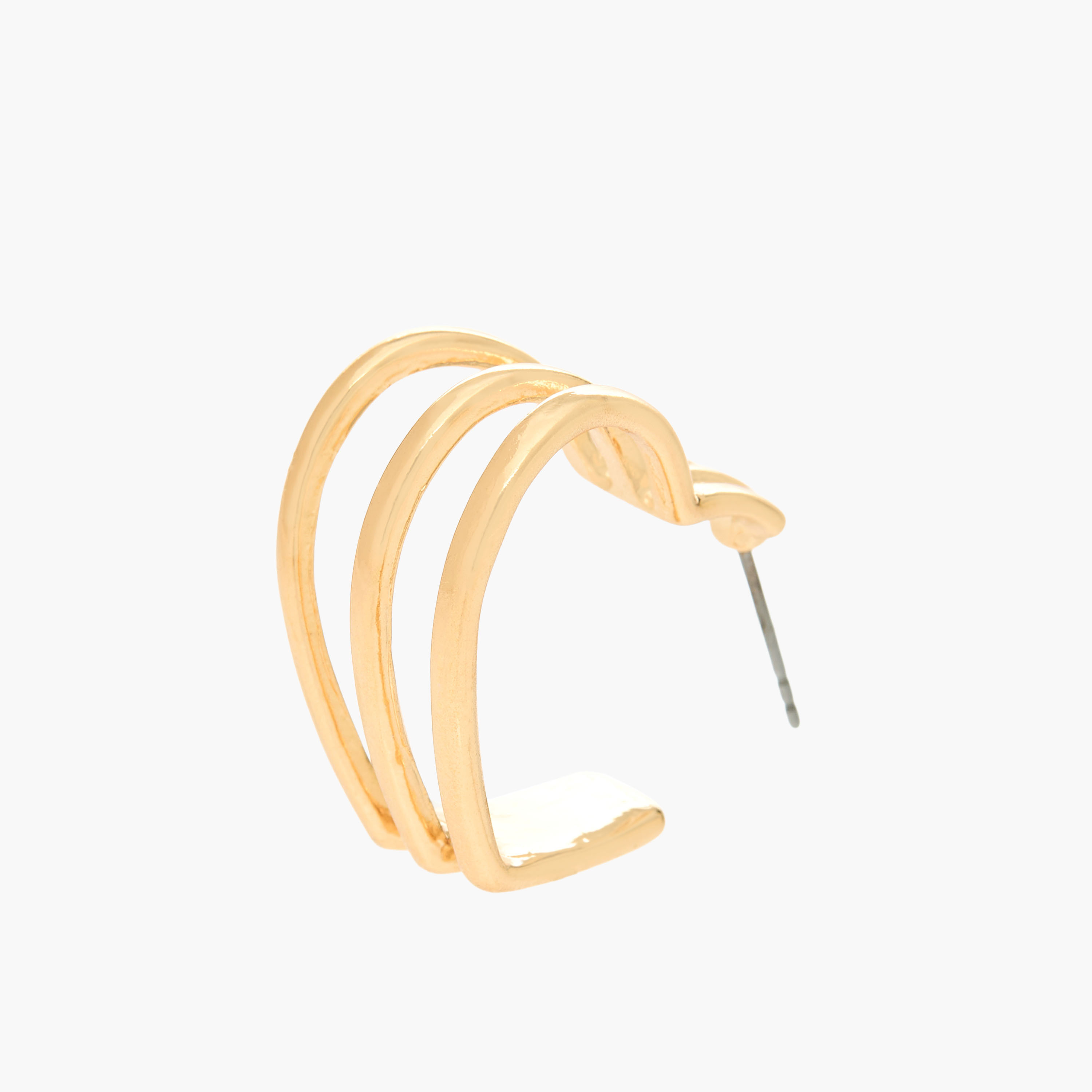 Pack of 6 Gold Tone Hoop Earrings with Pushback Closure-women-watchesandjewellery-jewellery-earrings-image-4