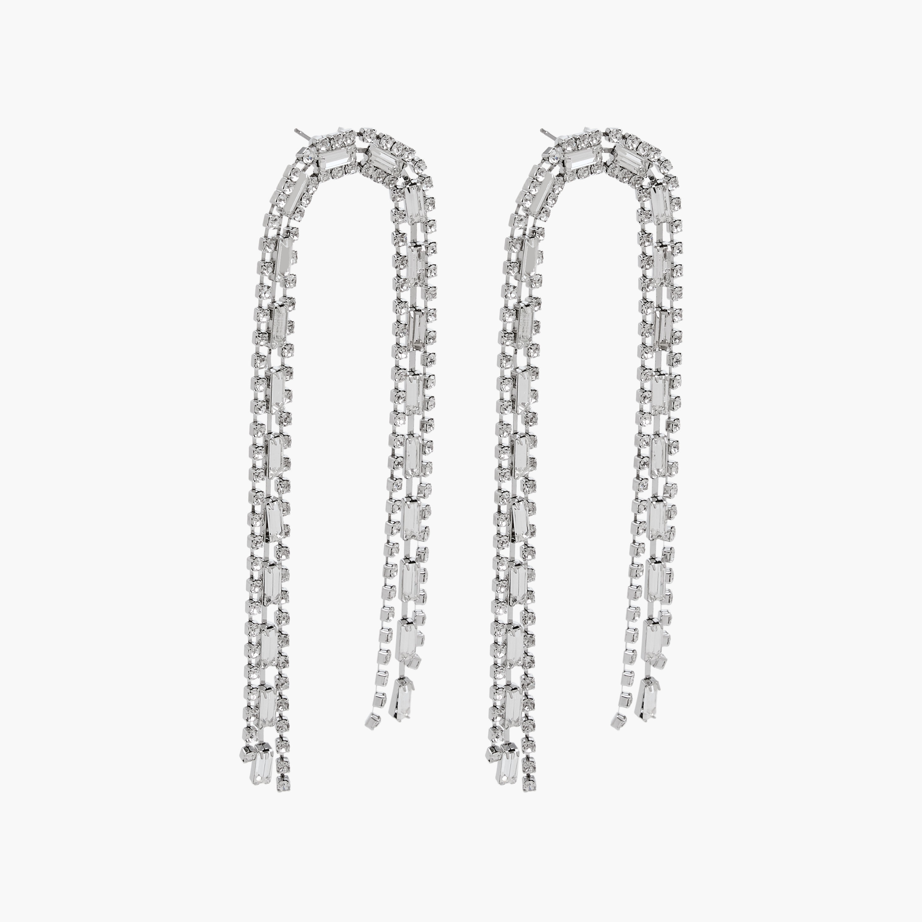 Silver Tone Dangler Earrings with Pushback Closure-women-watchesandjewellery-jewellery-earrings-image-2