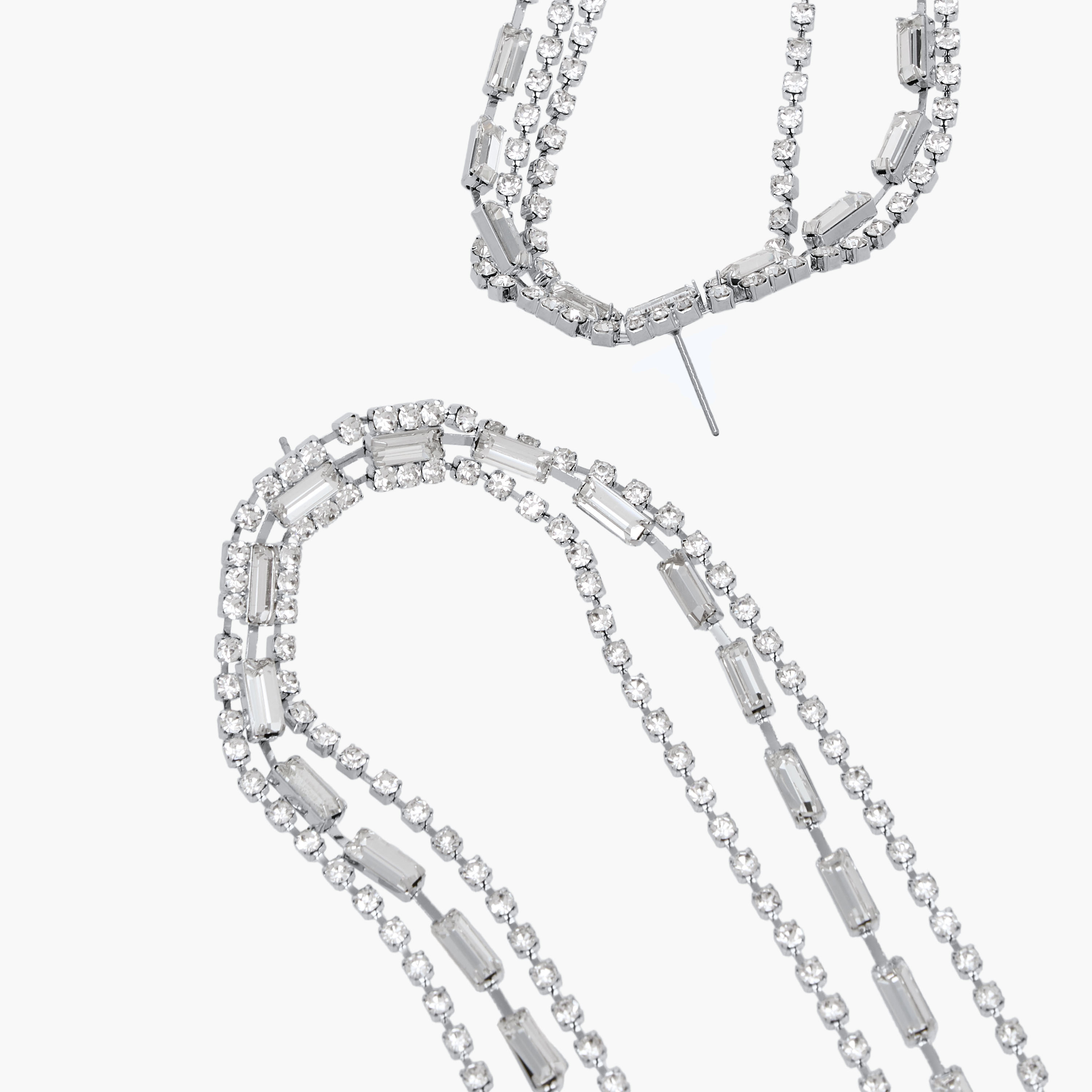Silver Tone Dangler Earrings with Pushback Closure-women-watchesandjewellery-jewellery-earrings-image-3