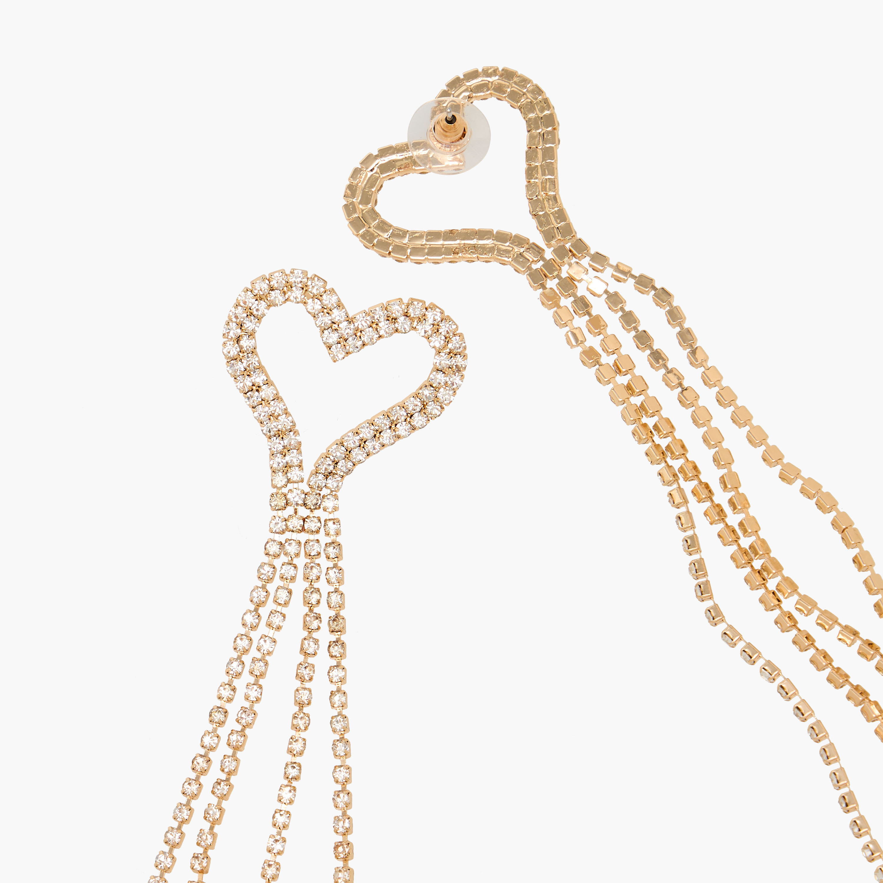 Metallic Embellished Dangler Earrings with Pushback Closure-women-watchesandjewellery-jewellery-earrings-image-3