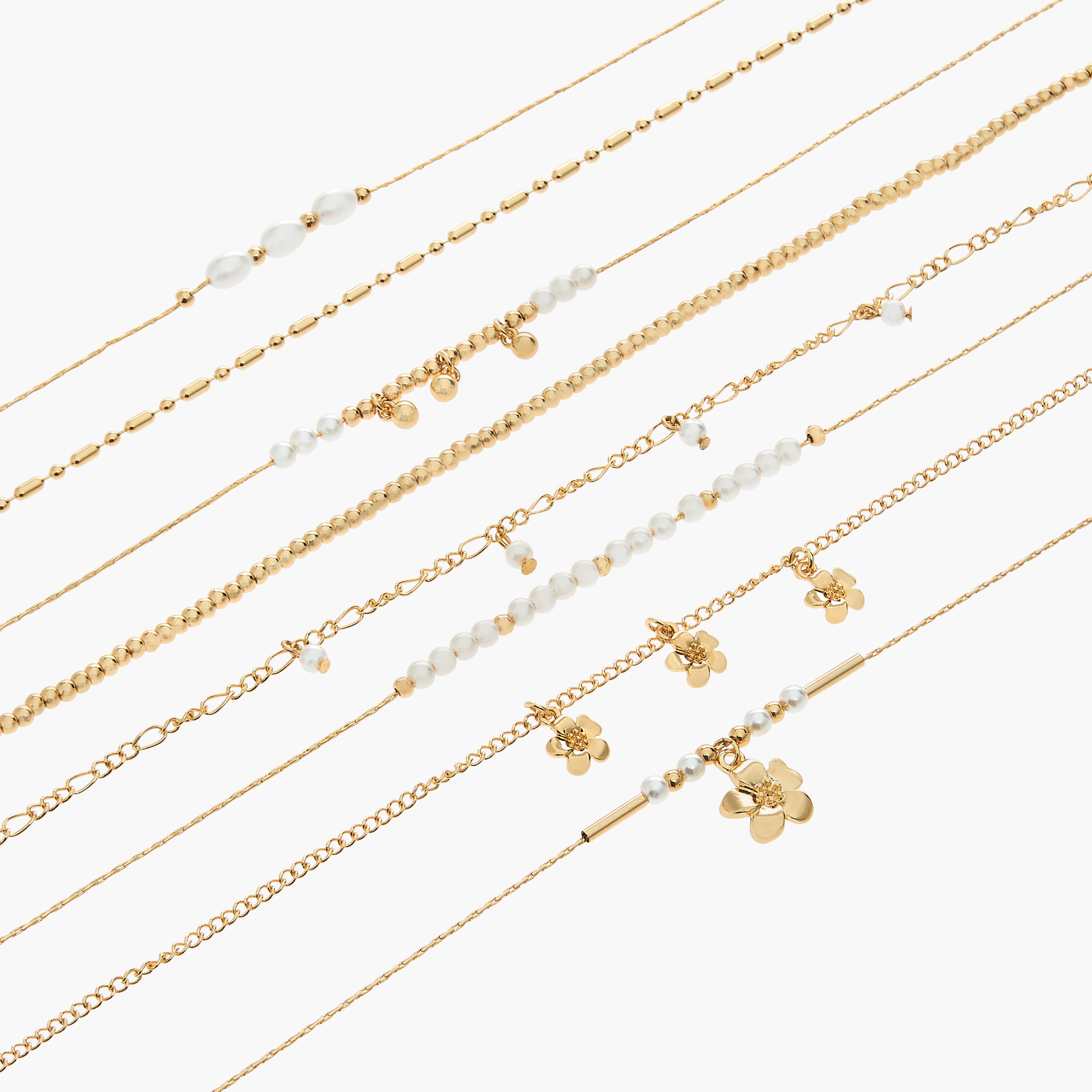 Pack of 5 Gold Tone Assorted Anklet-women-watchesandjewellery-jewellery-anklets-image-19