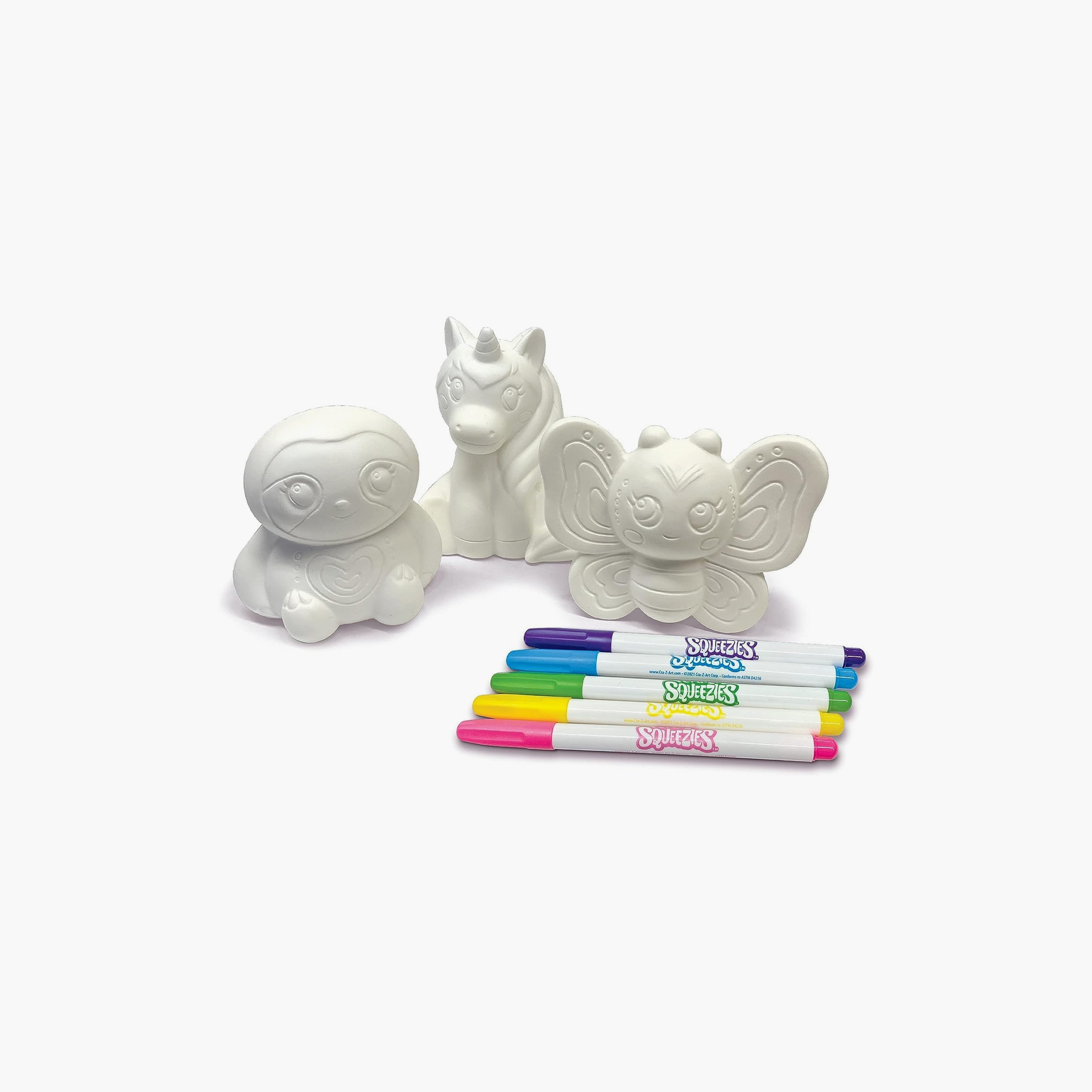 Shimmer ‘n Sparkle 3-Piee Cra-Z-Squeezies Color Your Own Squeezie Fun Set-school-artsandcrafts-image-1