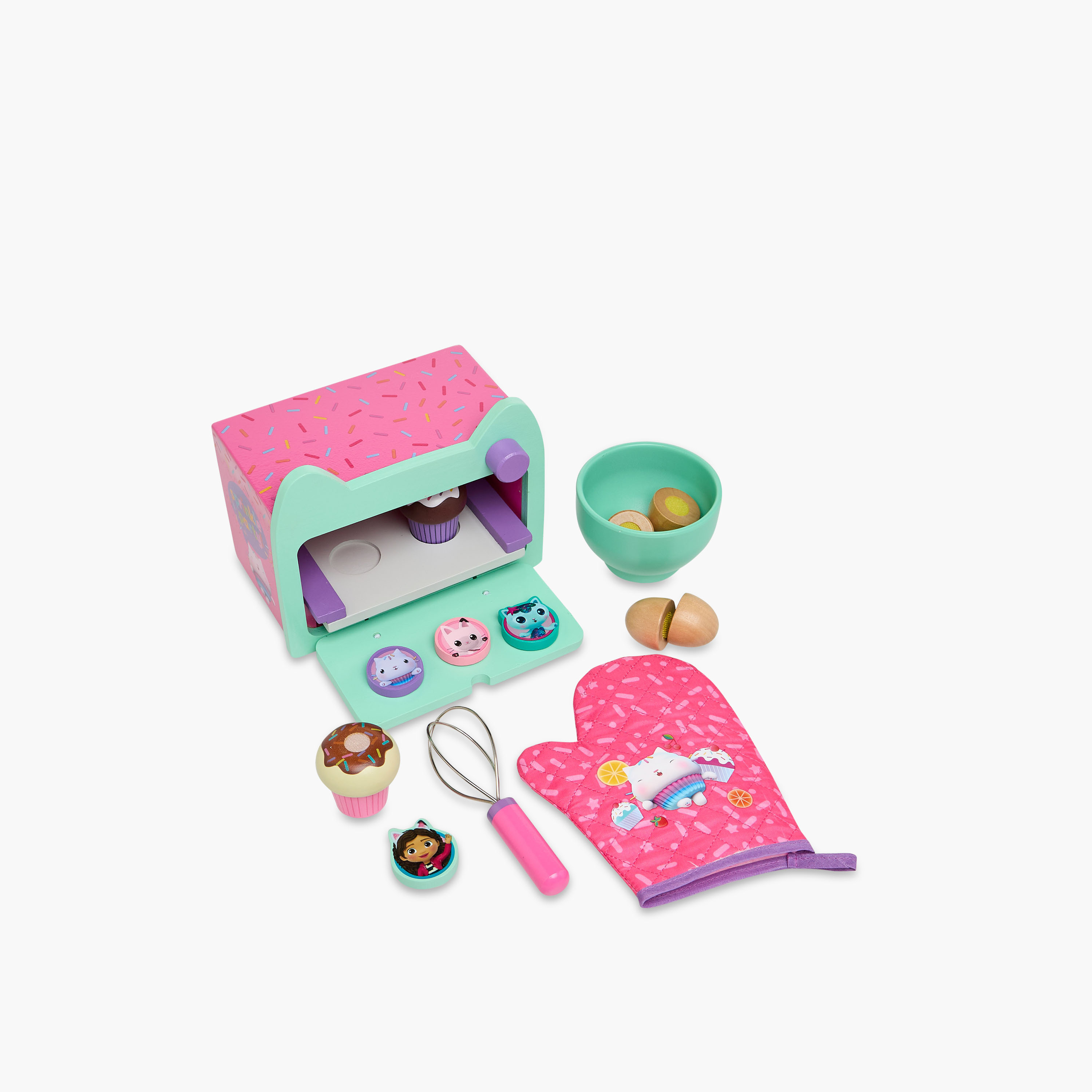 Gabby's Dollhouse 15-Piece Cakey Cat Oven and Baking Set-toys-roleplay-playfoods-image-2