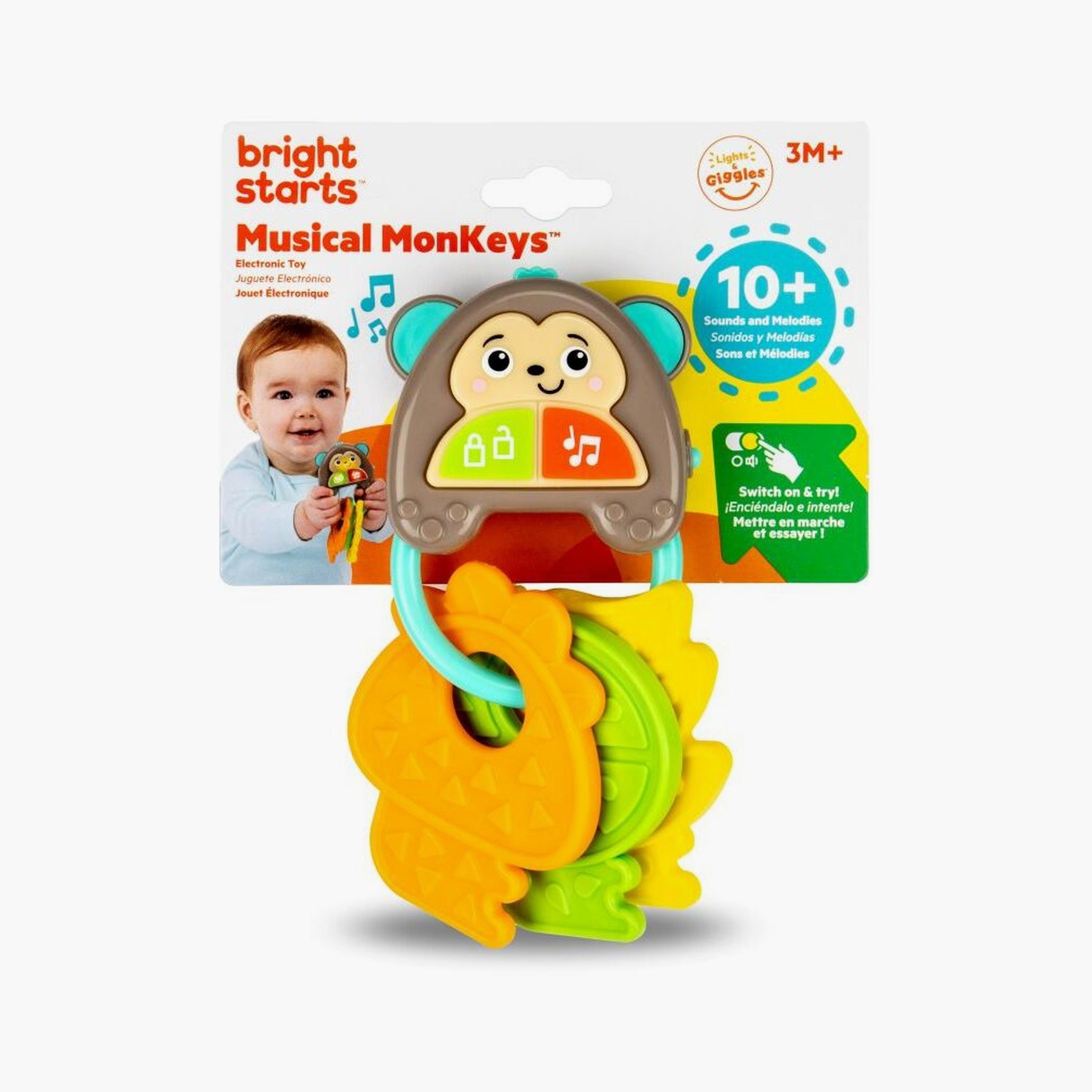Bright Starts Musical MonKeys Electronic Car Key Toy-toys-babyandtoddlertoys-lightsandmusicaltoys-image-2
