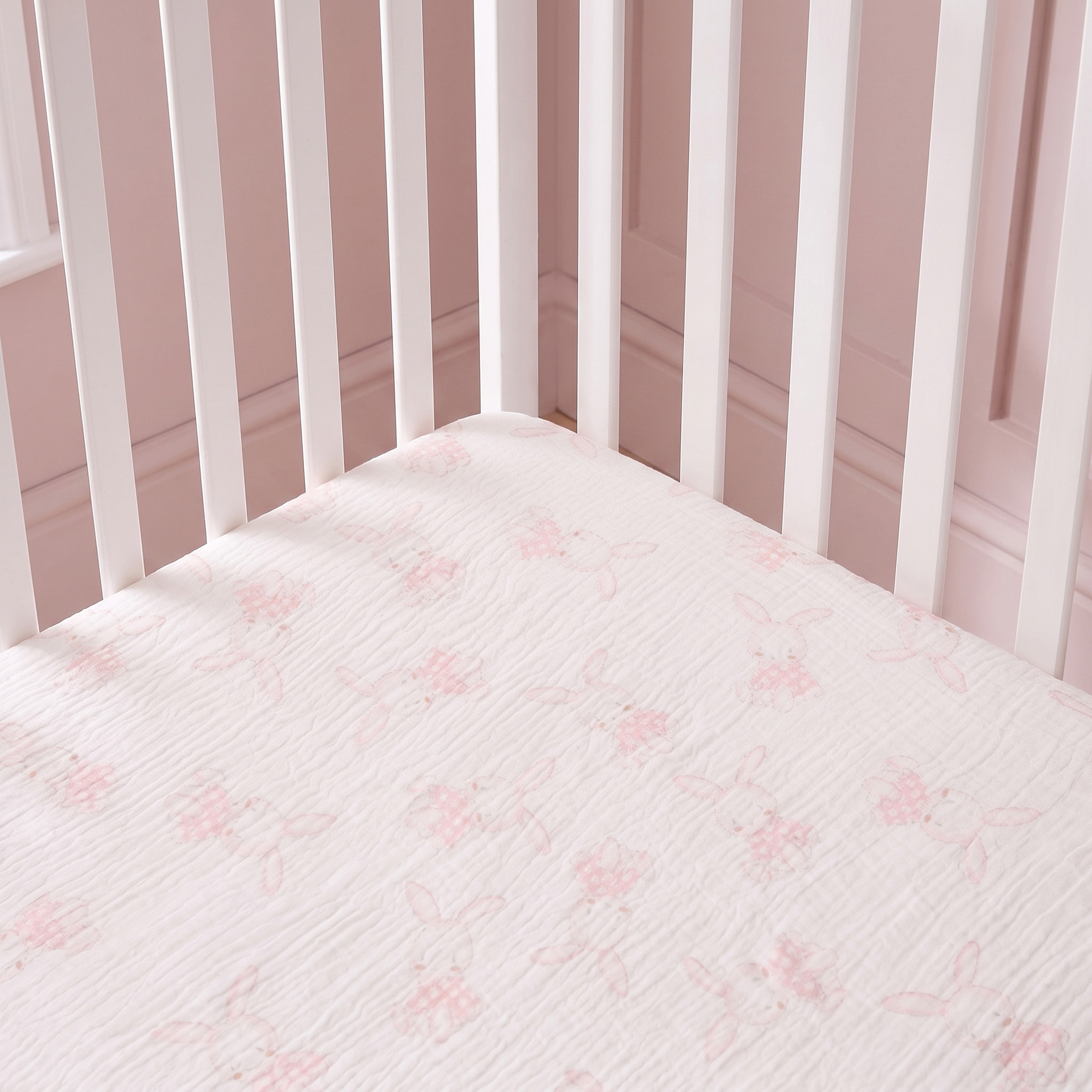 طقم لحاف 3 قطع بطبعات أرنب من جونيورز - 58x45x41 سم-baby-nursery-babybedding-image-5