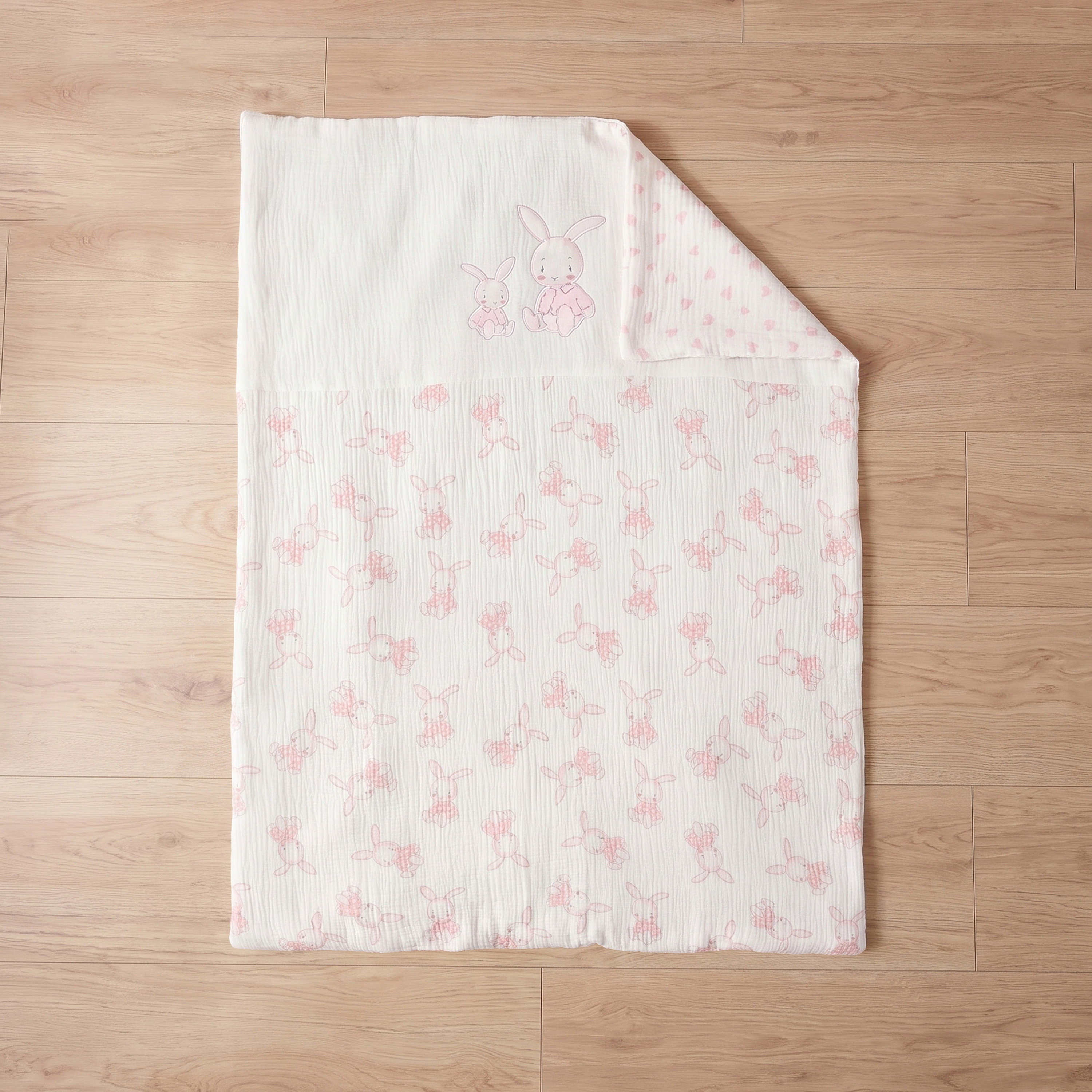 طقم لحاف 3 قطع بطبعات أرنب من جونيورز - 58x45x41 سم-baby-nursery-babybedding-image-6