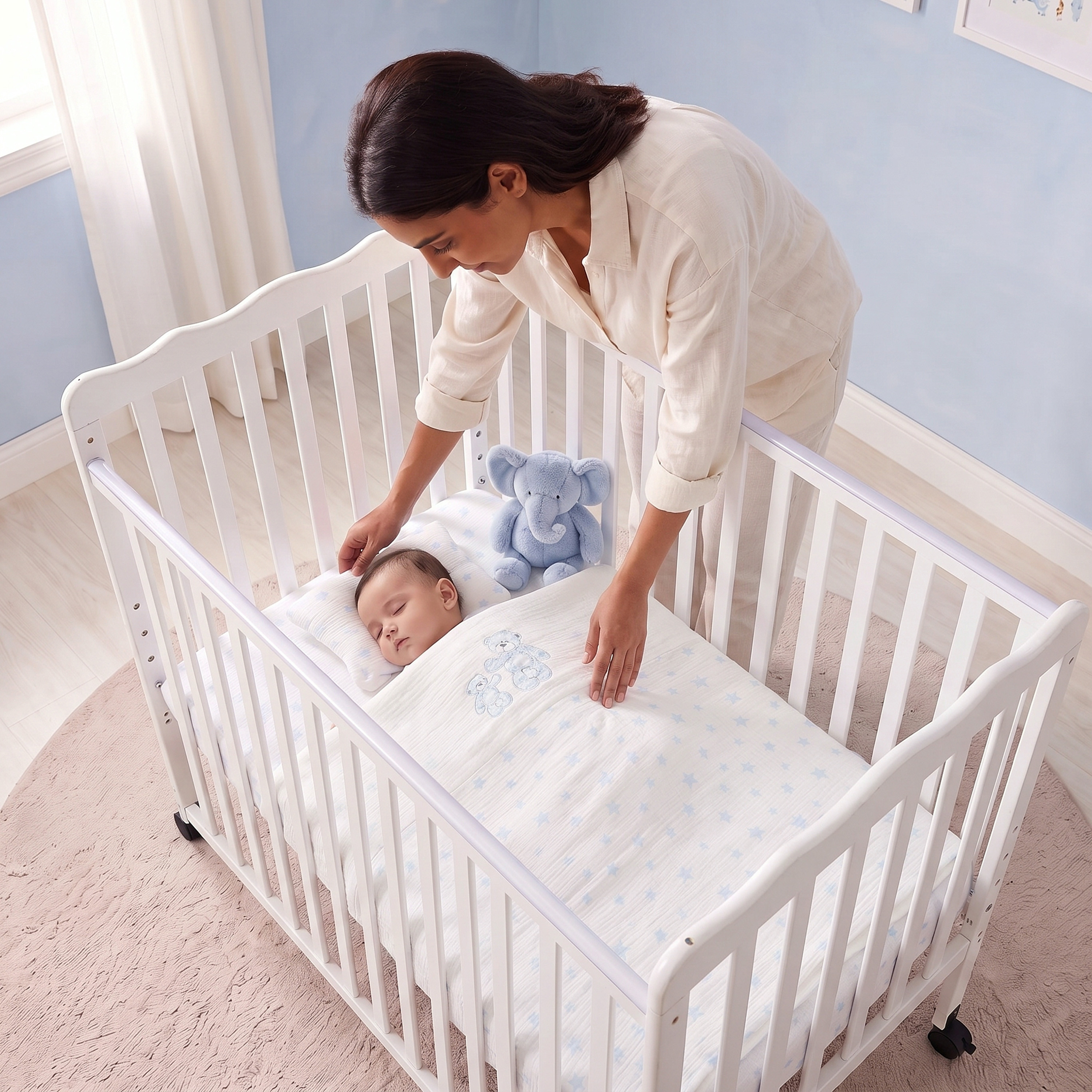طقم لحاف 3 قطع بطبعات أرنب من جونيورز - 58x45x41 سم-baby-nursery-babybedding-image-7