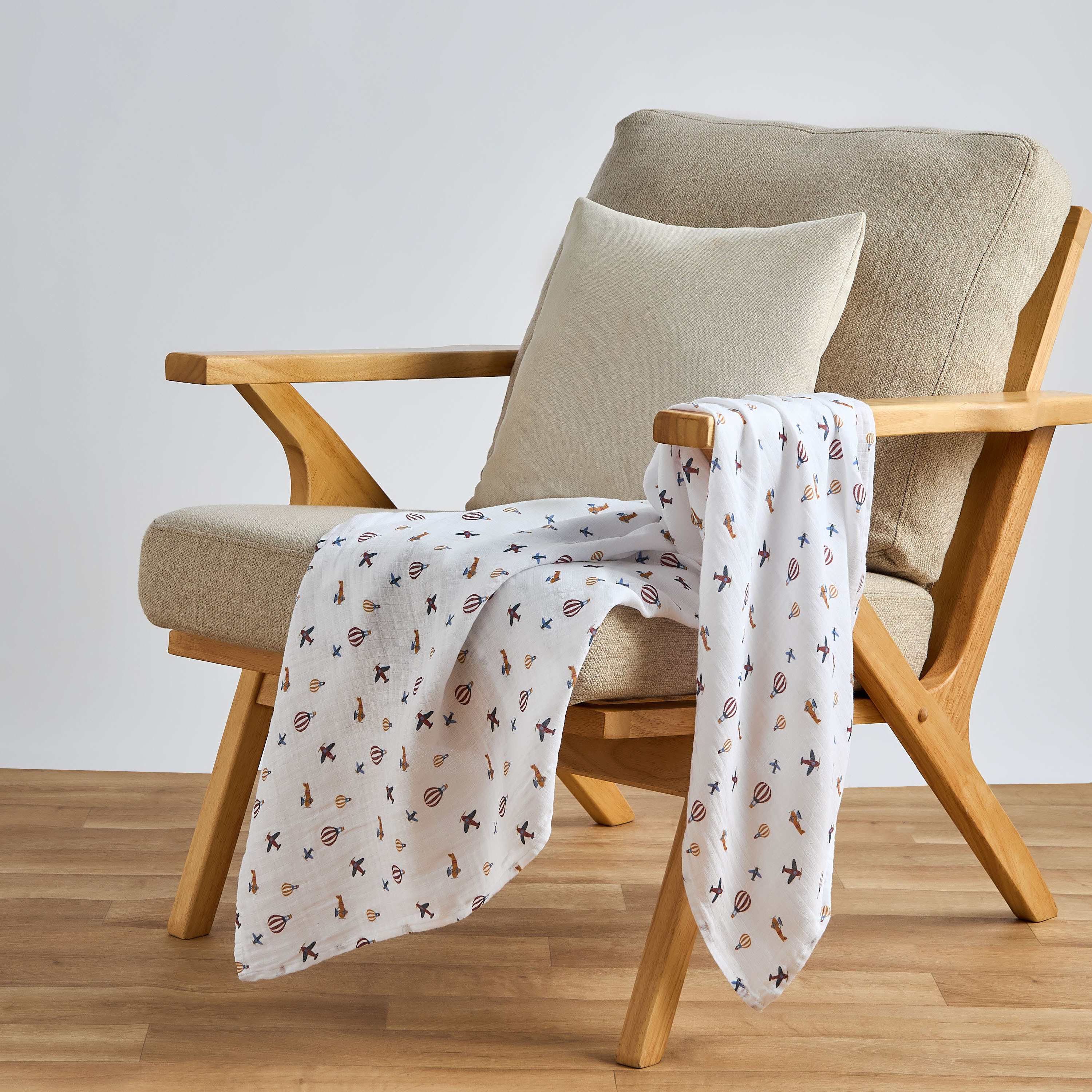 Pack of 3 Juniors Receiving Blanket with Print, 100x100 cm-baby-nursery-blanketsandswaddles-blanketsandquilts-image-2