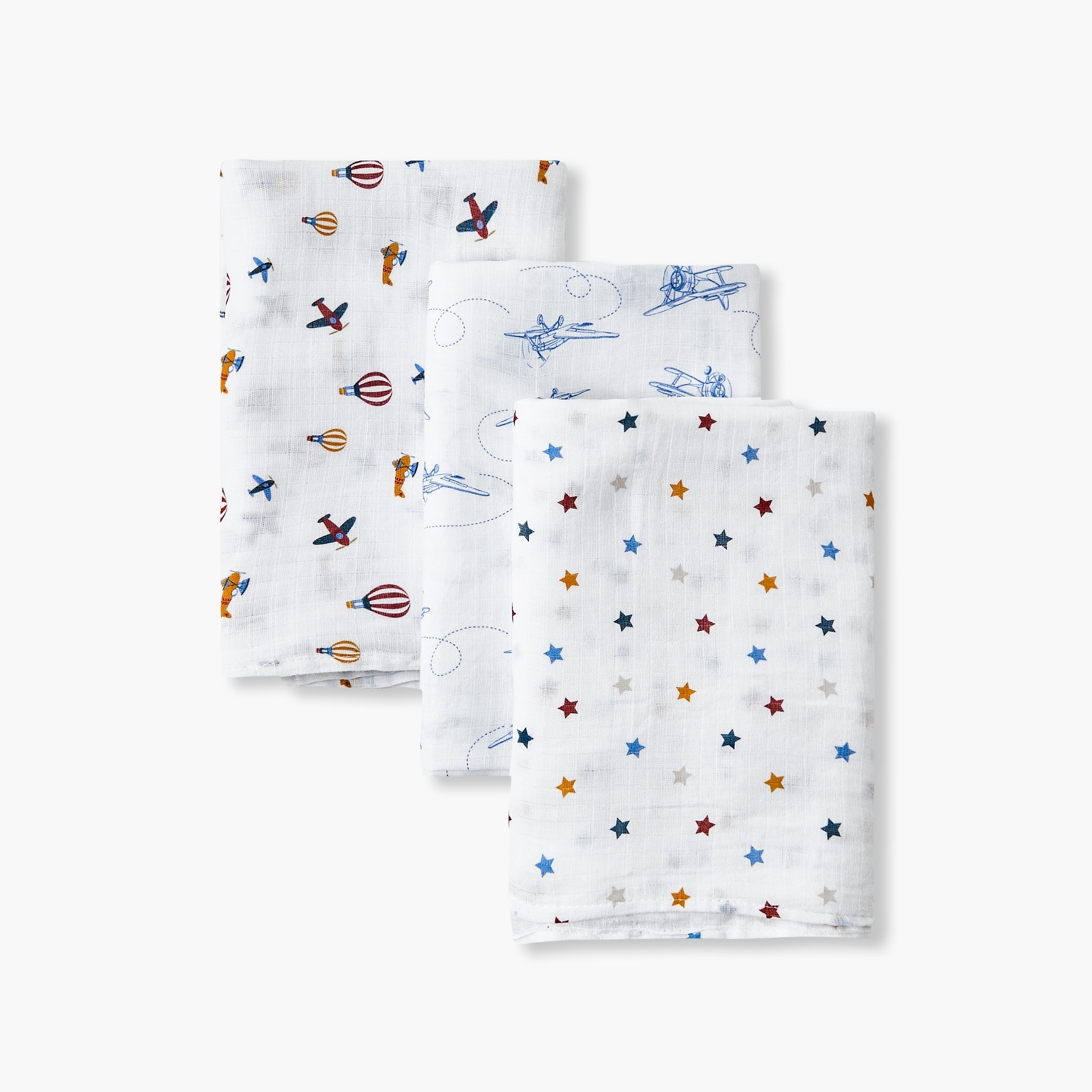 Pack of 3 Juniors Receiving Blanket with Print, 100x100 cm-baby-nursery-blanketsandswaddles-blanketsandquilts-image-3