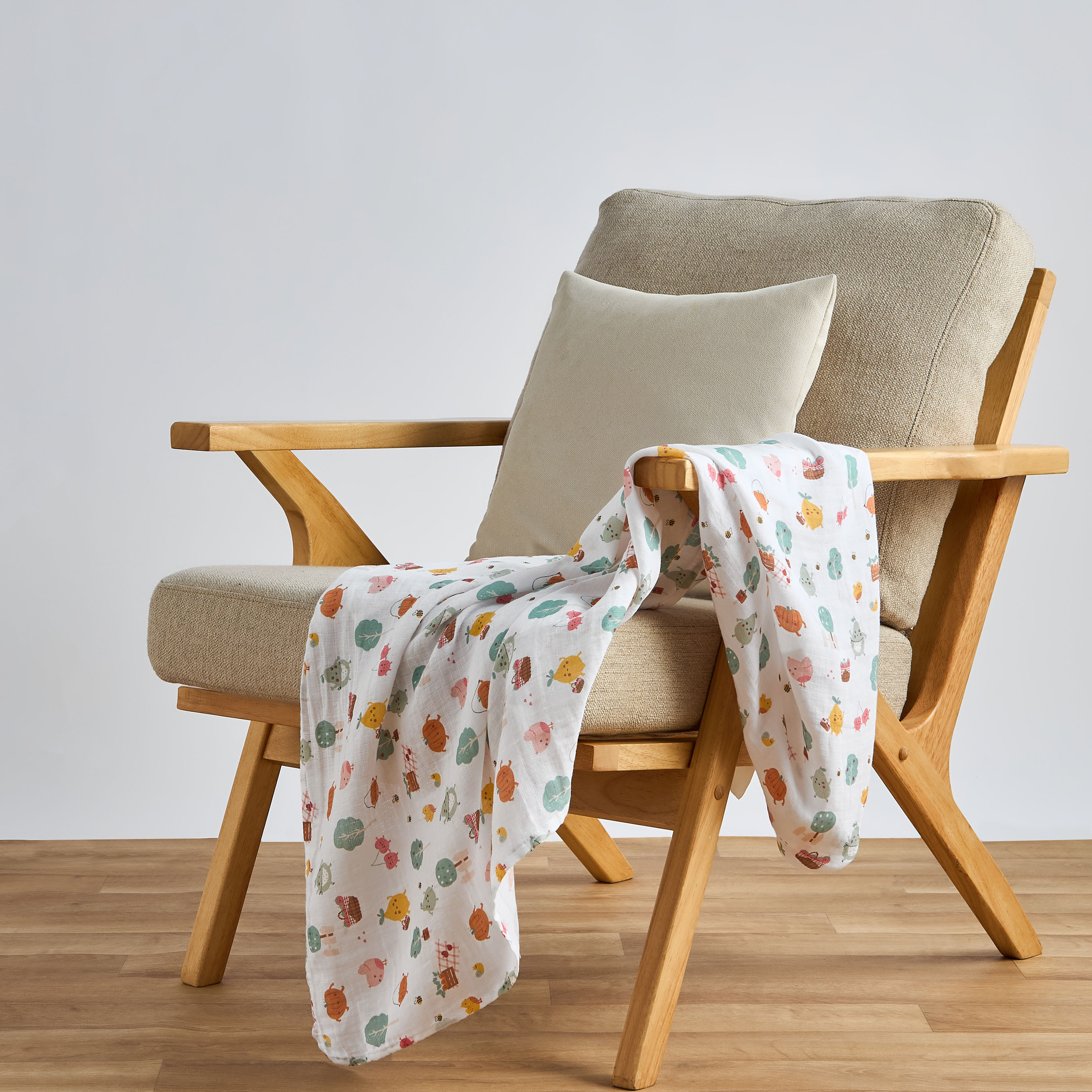 Pack of 3 Juniors Receiving Blanket with Print, 100x100 cm-baby-nursery-blanketsandswaddles-blanketsandquilts-image-2