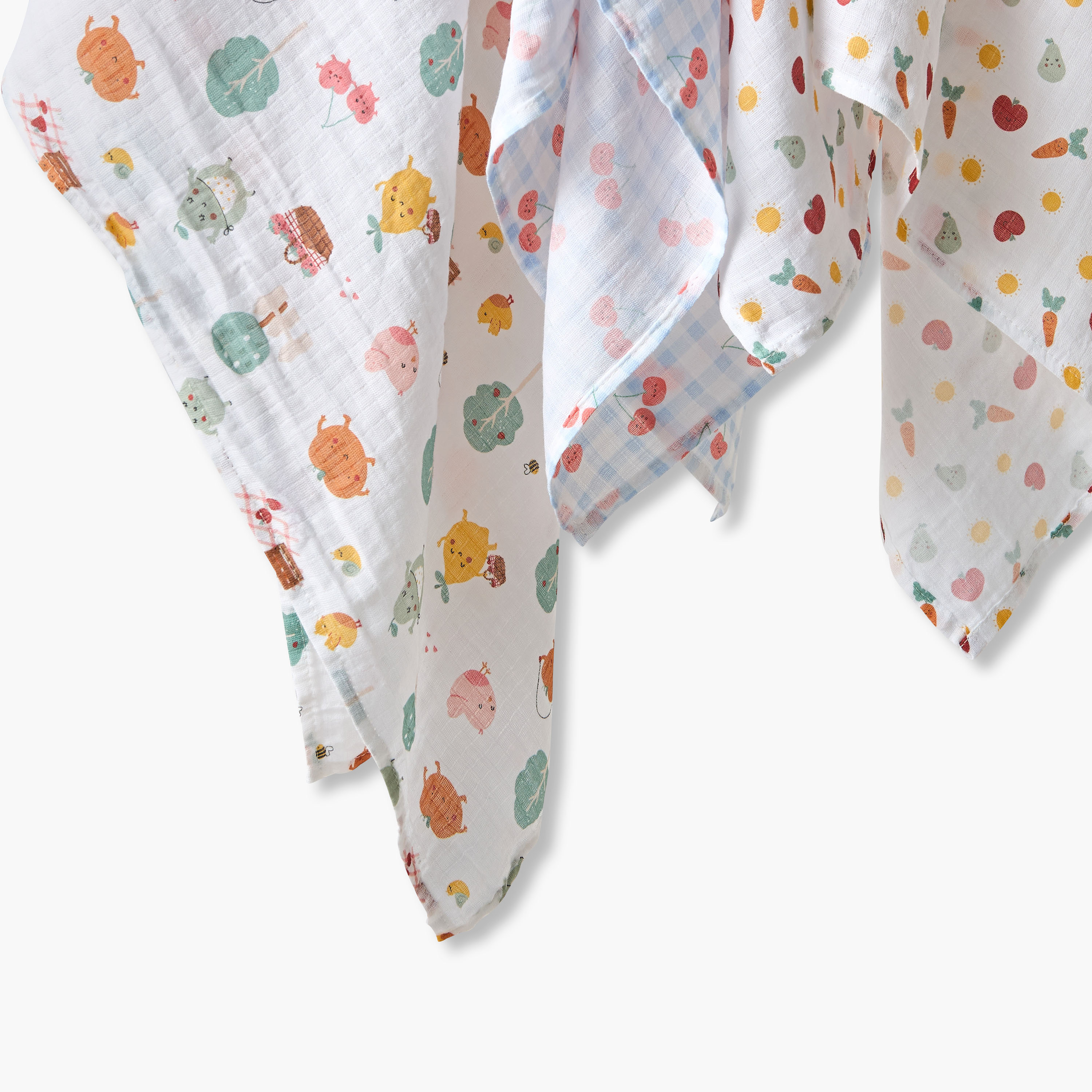 Pack of 3 Juniors Receiving Blanket with Print, 100x100 cm-baby-nursery-blanketsandswaddles-blanketsandquilts-image-4