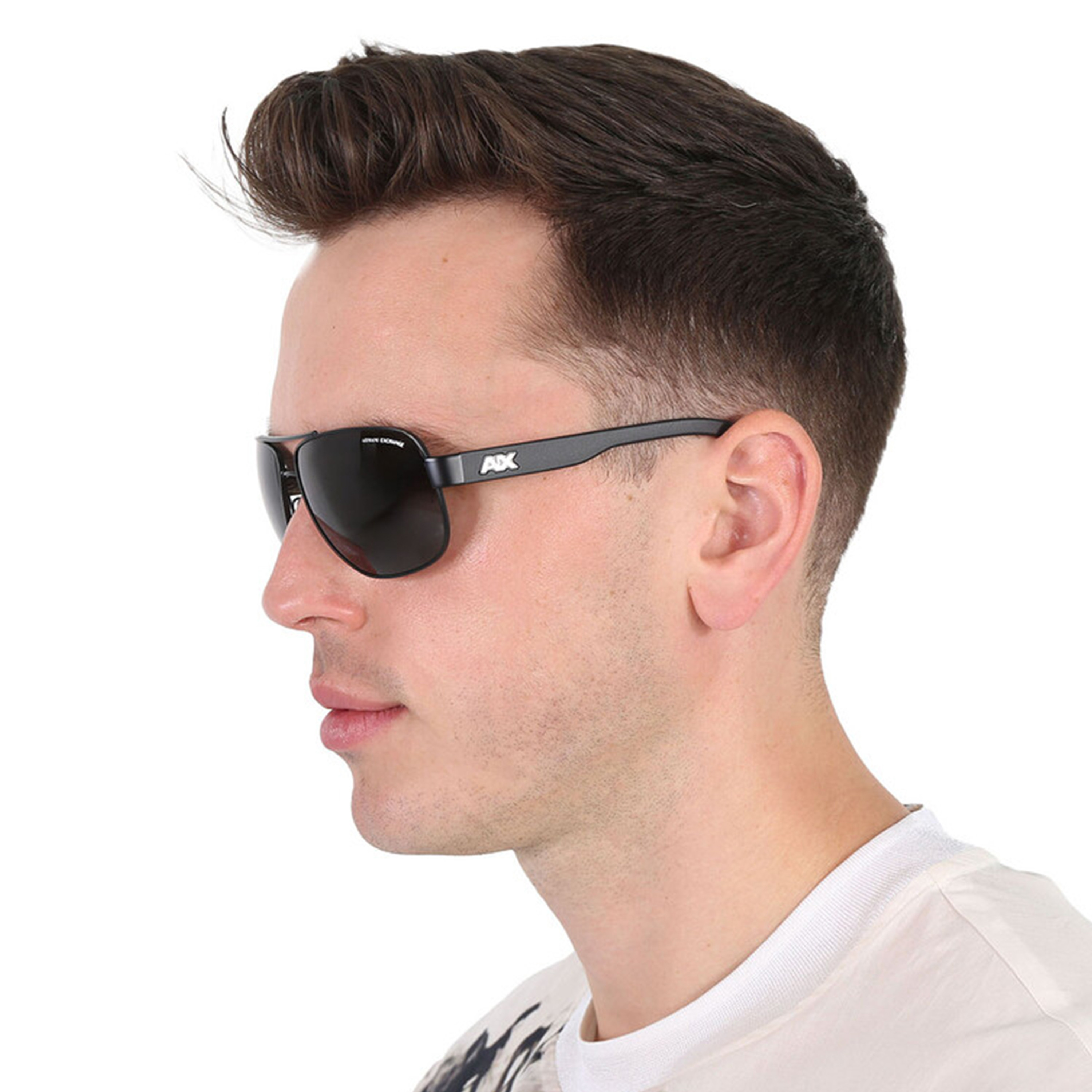 Armani Exchange Men Aviator Grey Sunglasses | 0AX2012S606387-men-sunglasses-image-5