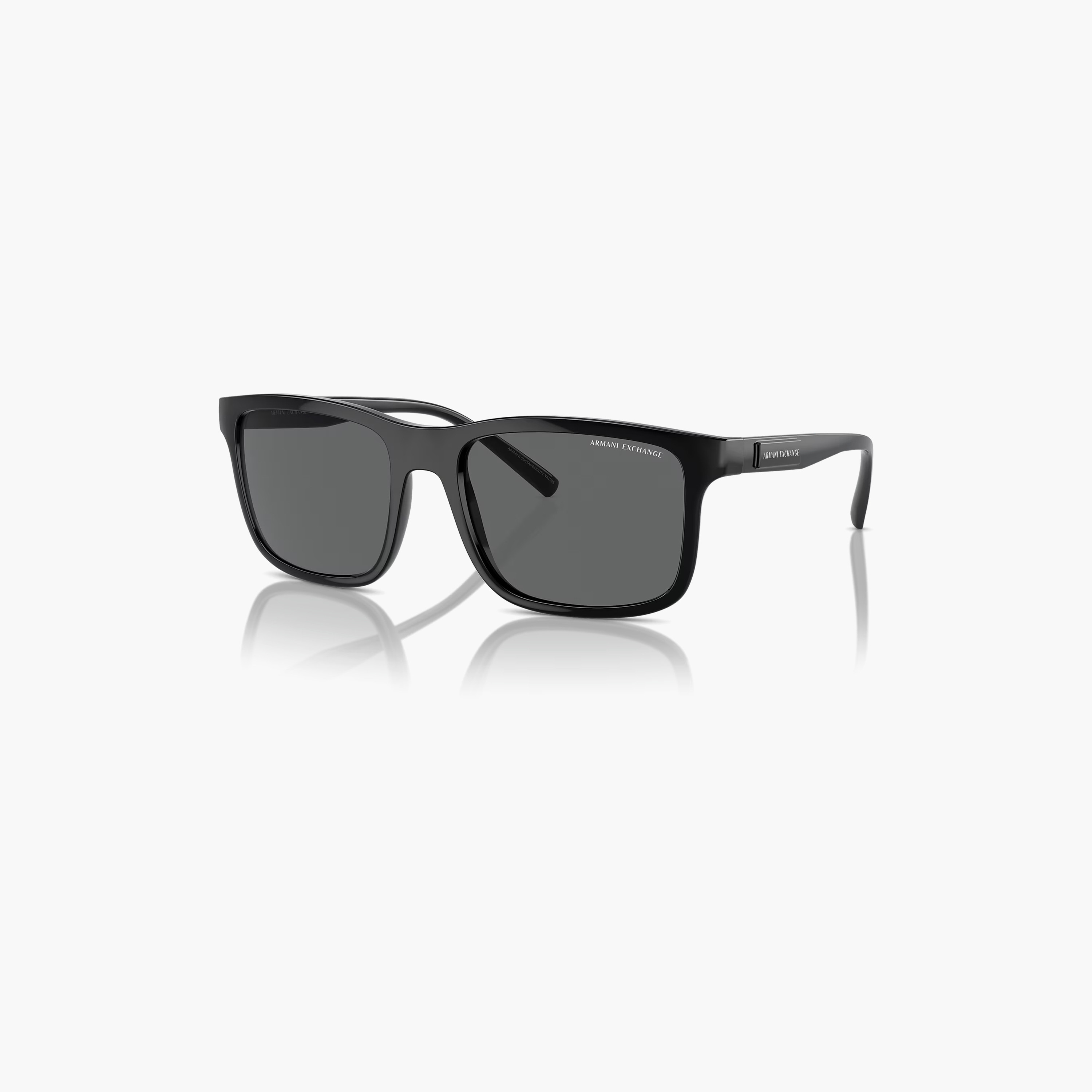 نظارات شمسية رجالية مستطيلة رمادية من أرماني إكستشينج | 0AX4145S815887-men-sunglasses-image-1
