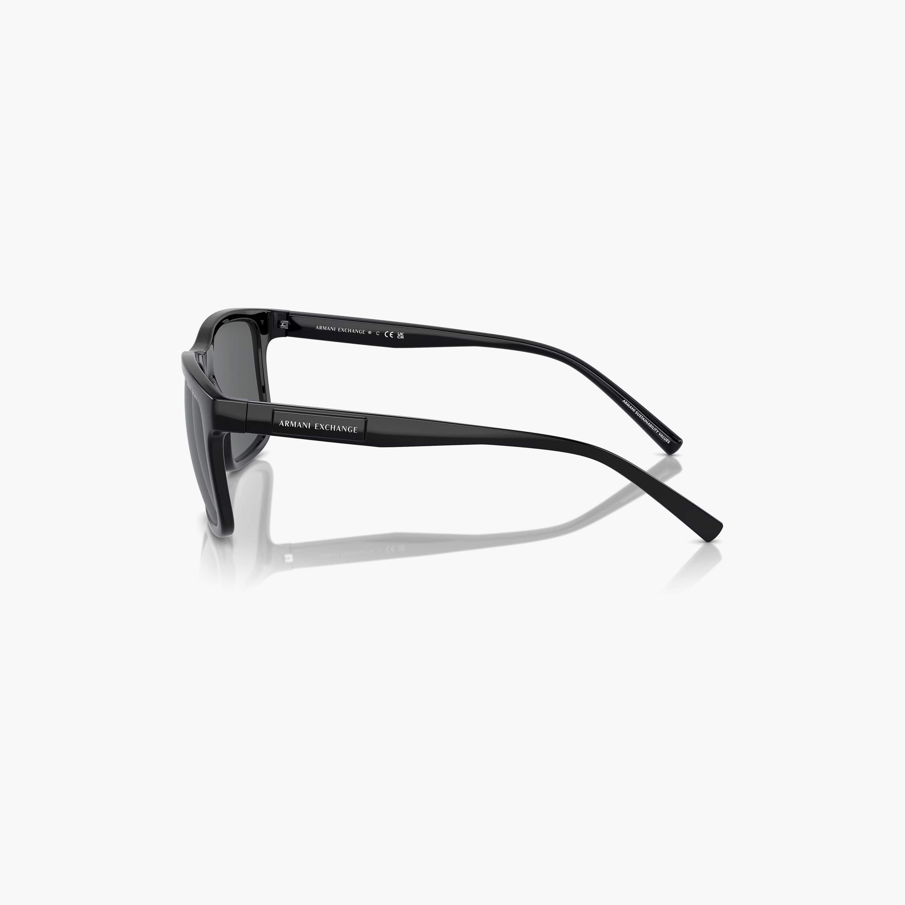 نظارات شمسية رجالية مستطيلة رمادية من أرماني إكستشينج | 0AX4145S815887-men-sunglasses-image-2