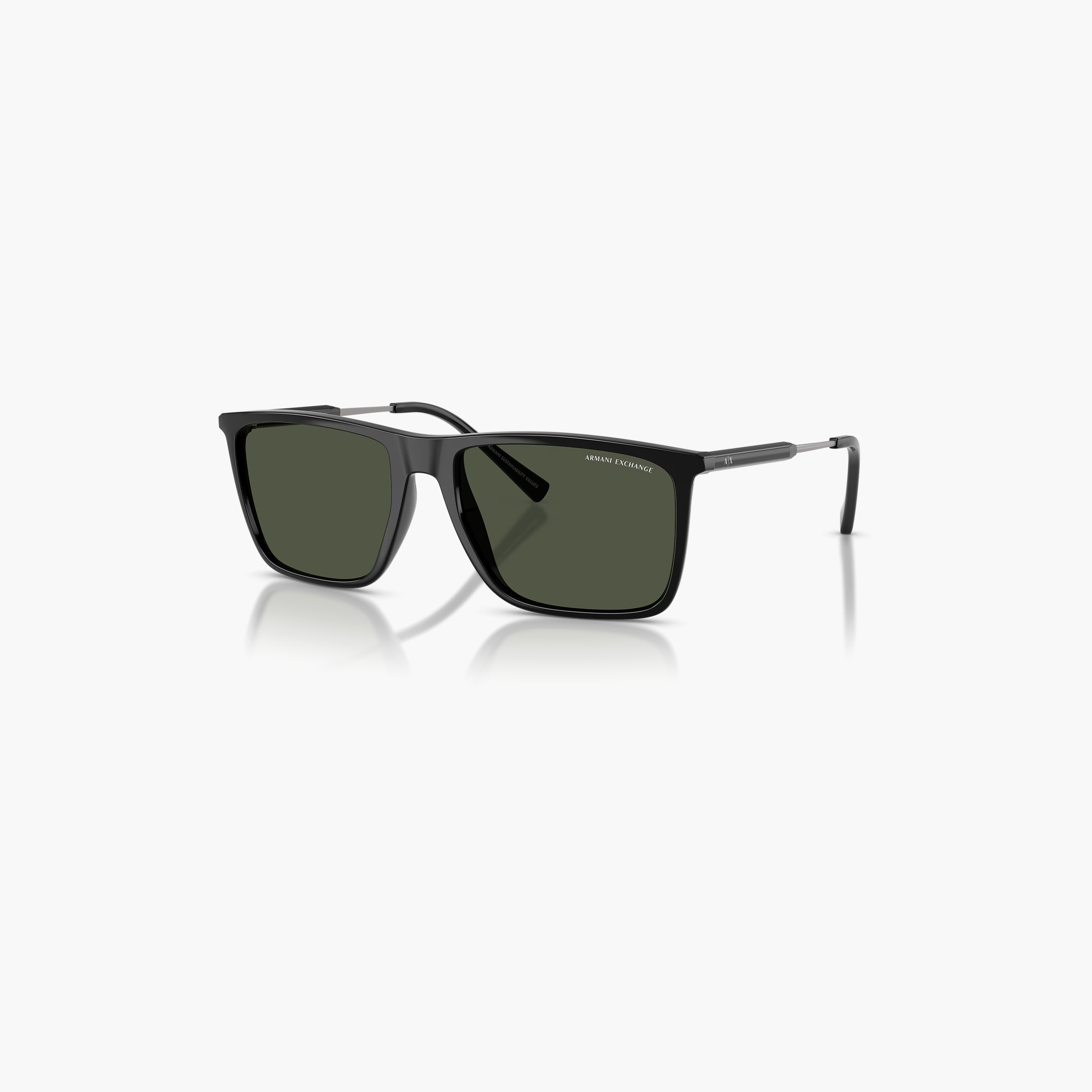 Armani Exchange Unisex Square Polarized Green Sunglasses | 0AX4160S81582J-men-sunglasses-image-1