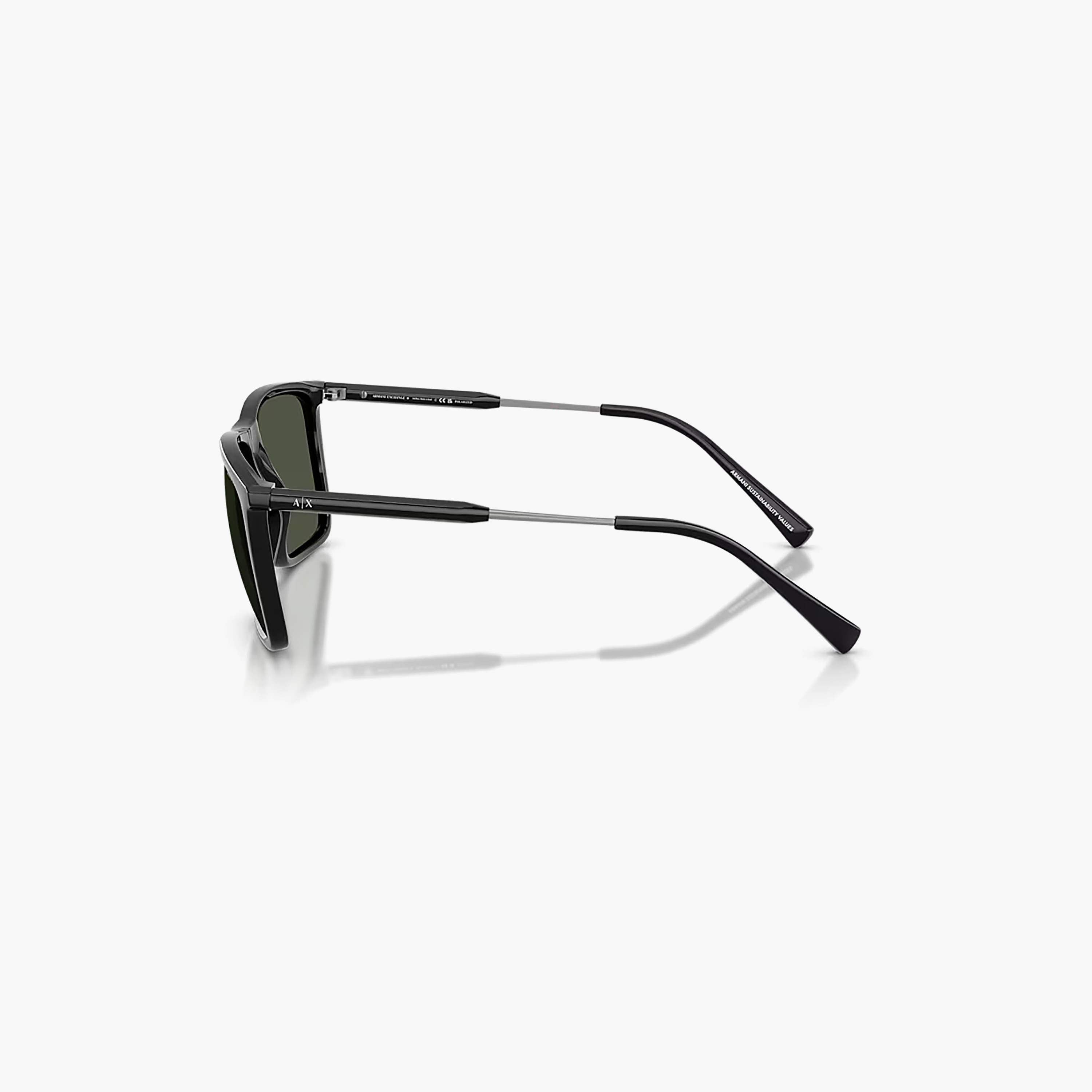 Armani Exchange Unisex Square Polarized Green Sunglasses | 0AX4160S81582J-men-sunglasses-image-2