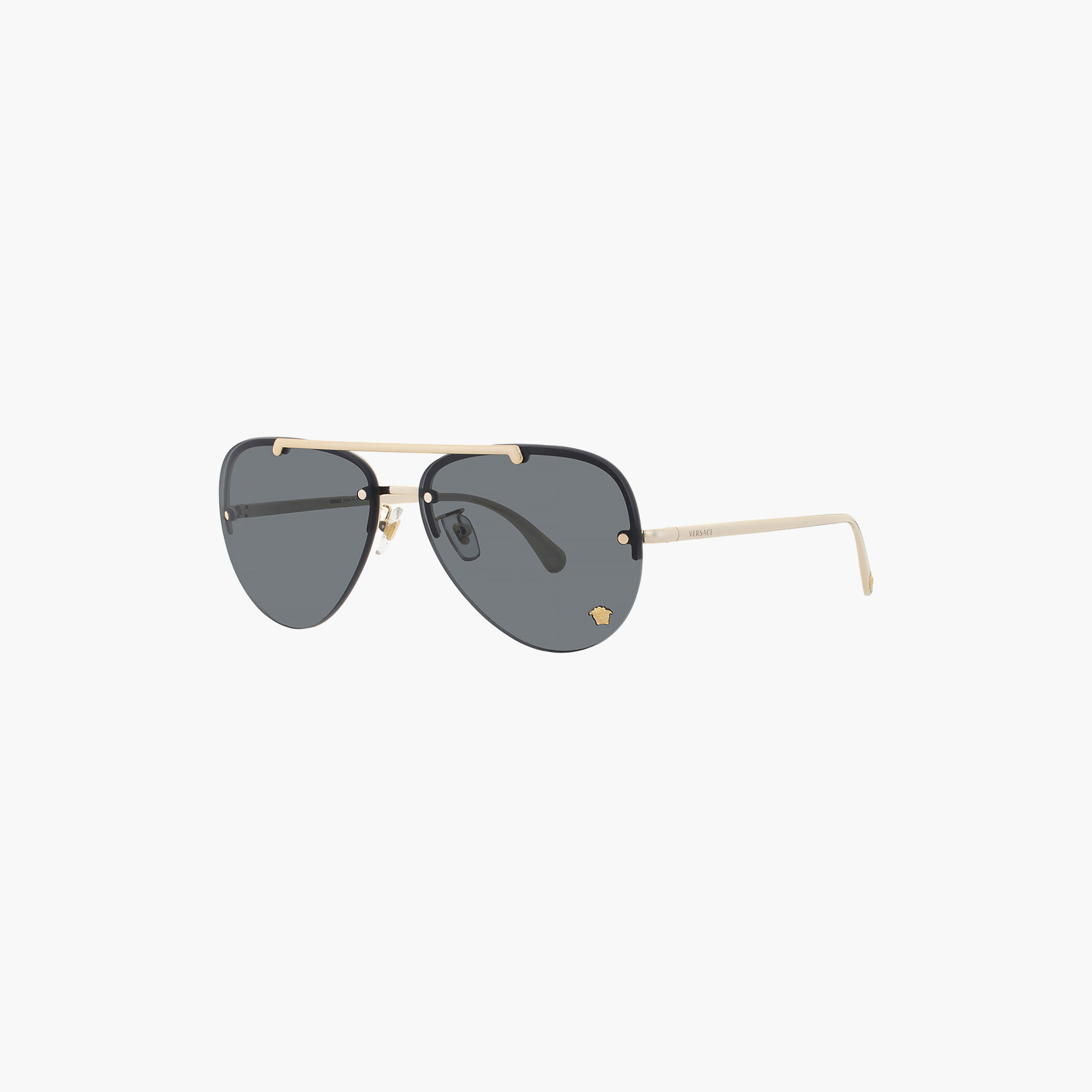 نظارات شمسية رمادية من فيرساتشي للنساء بتصميم طيار | 167969001-women-sunglasses-image-1