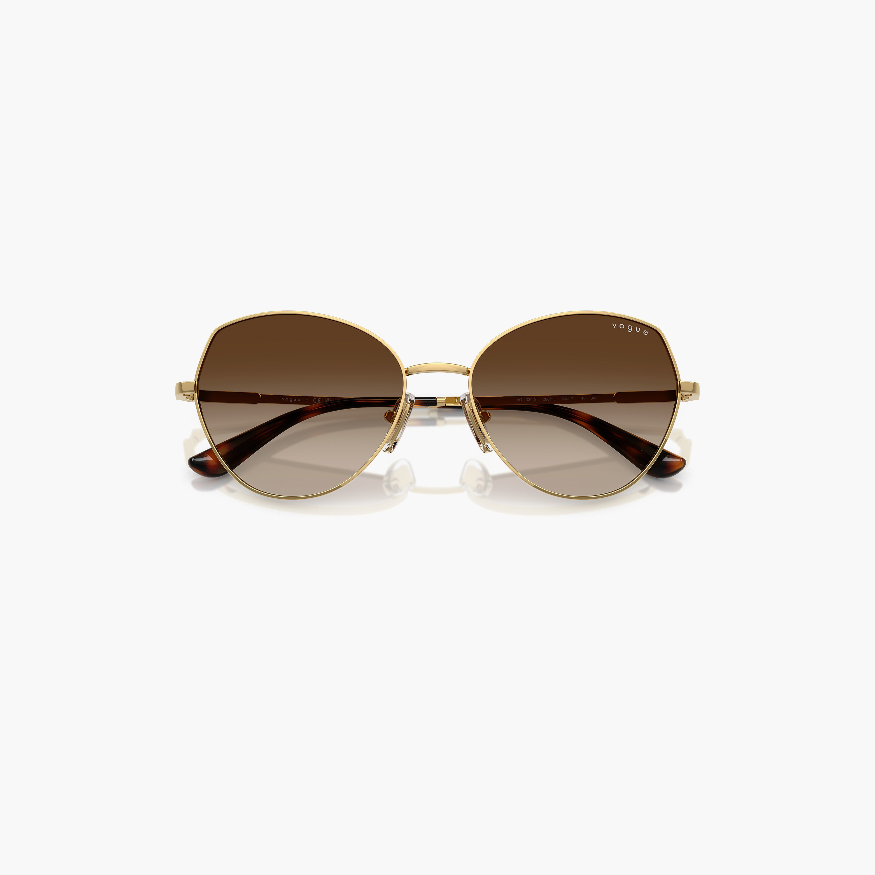 نظارات شمسية بنية اللون بتصميم عين القطة من فوغ للنساء | 255138001-women-sunglasses-image-4