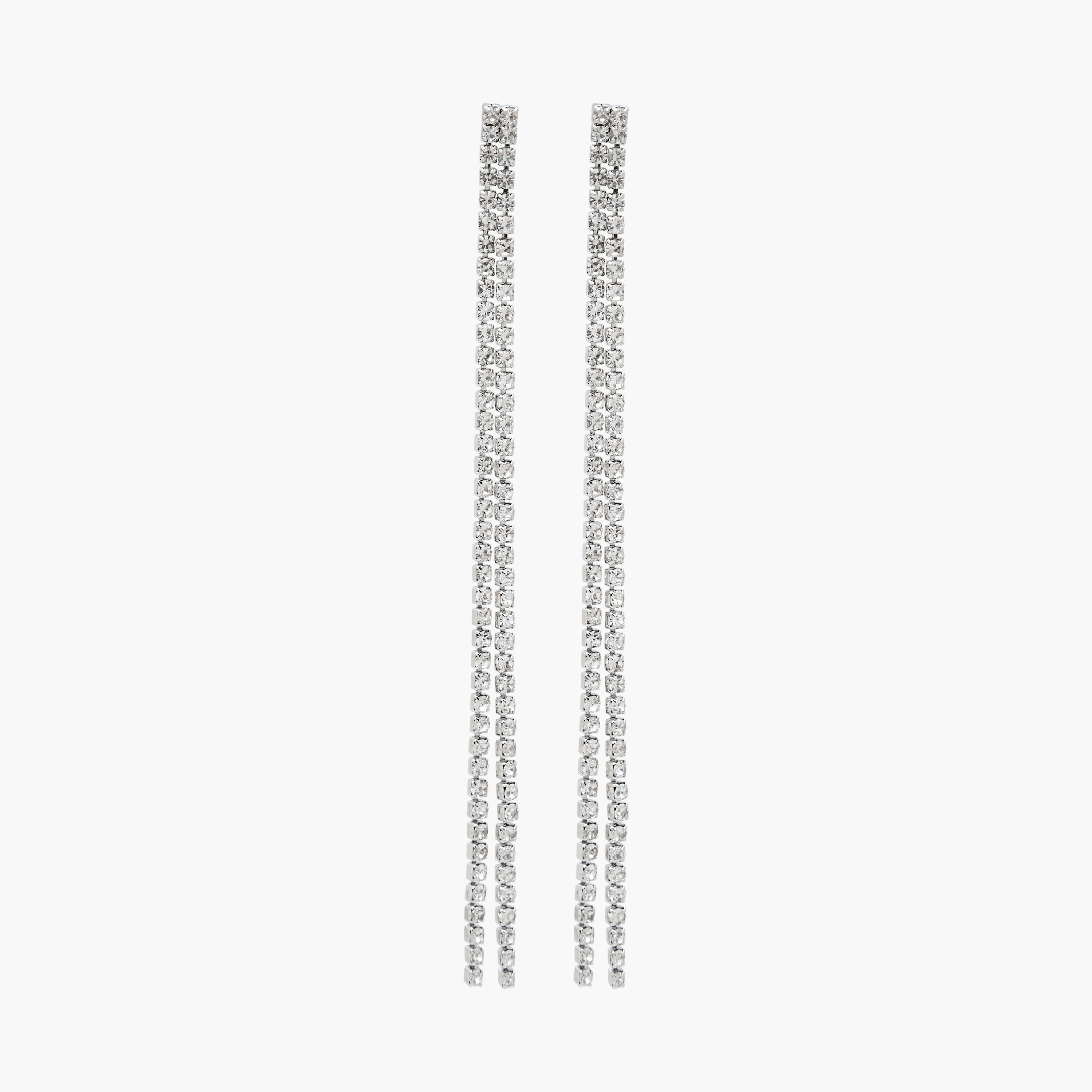 Silver Tone Dangler Earrings with Pushback Closure-women-watchesandjewellery-jewellery-earrings-image-1