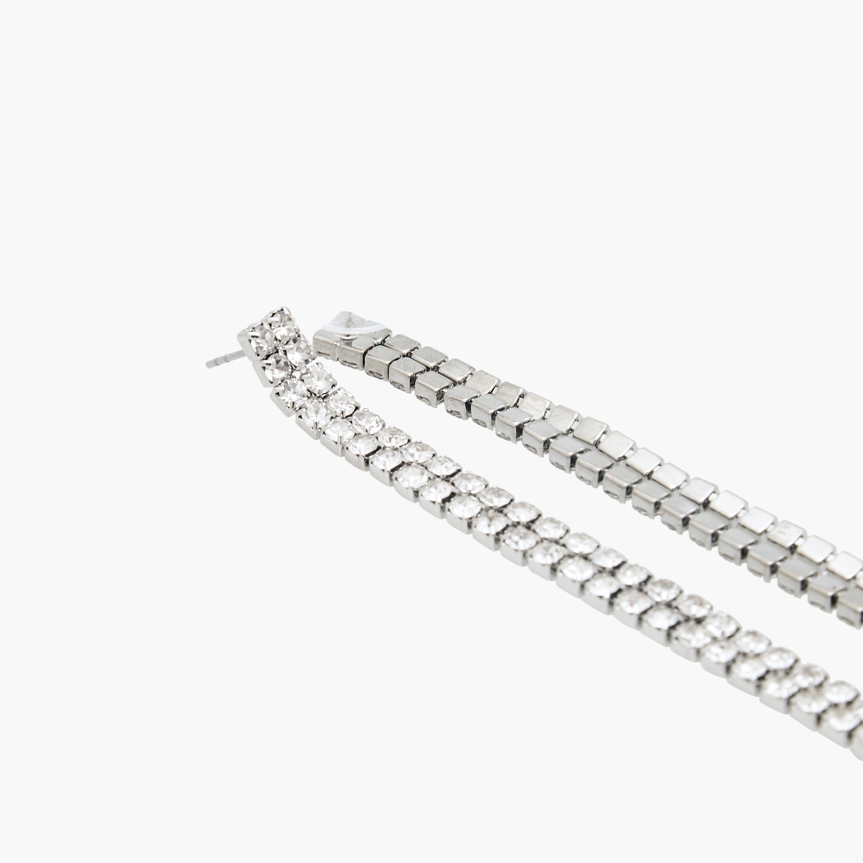 Silver Tone Dangler Earrings with Pushback Closure-women-watchesandjewellery-jewellery-earrings-image-4