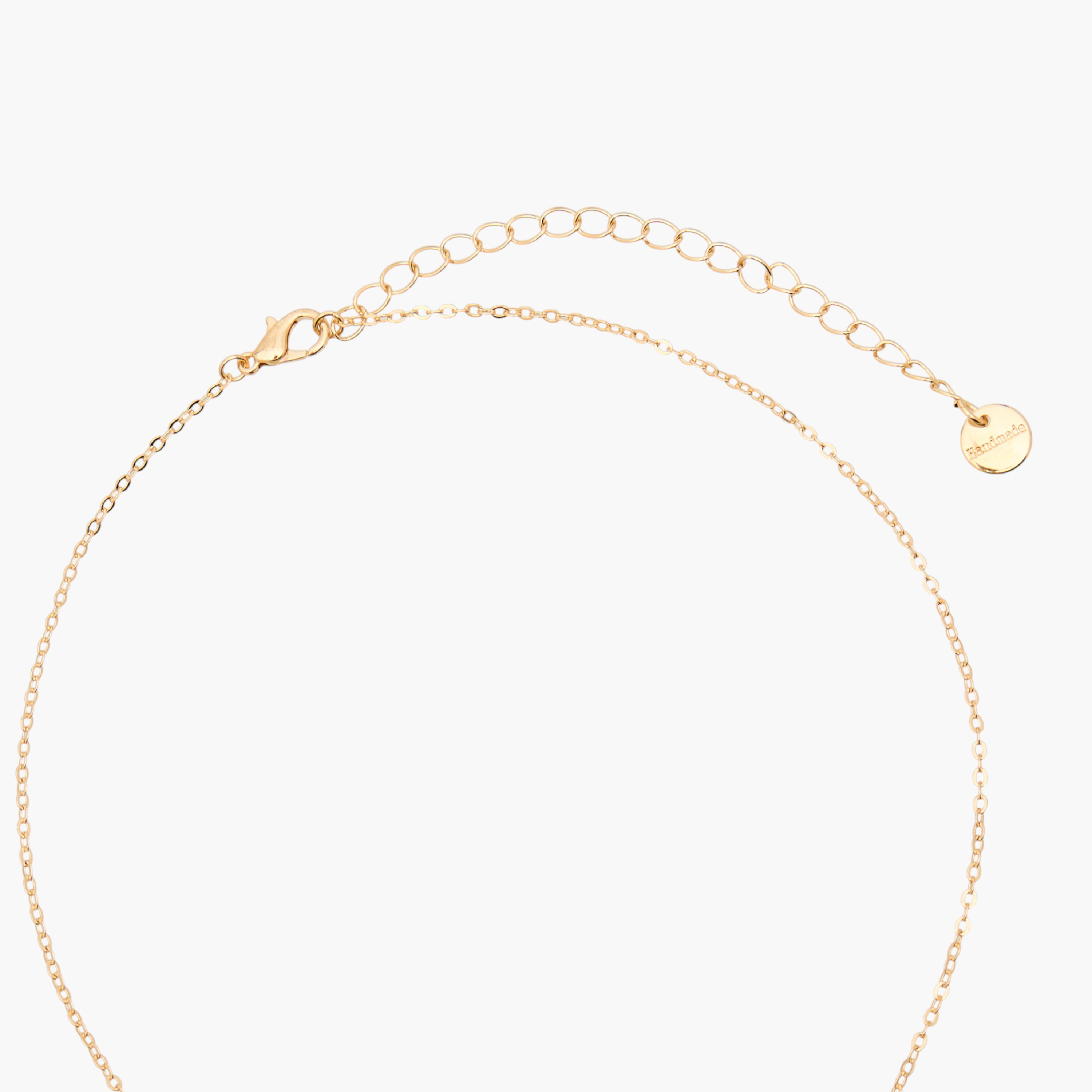 عقد معدن بدلاية مزينة بمكعبات الزيركون-women-watchesandjewellery-jewellery-necklacesandpendants-image-3