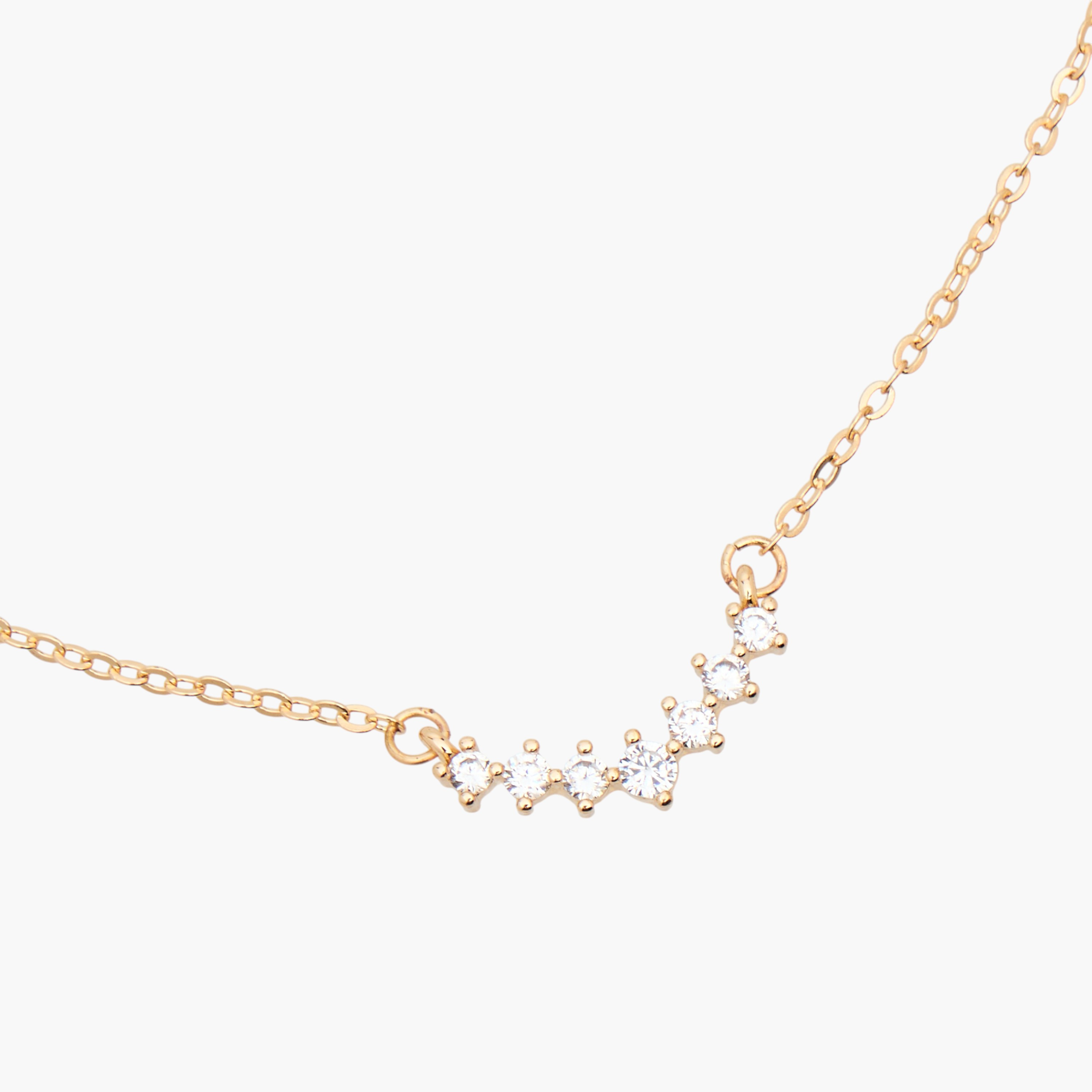 عقد معدن بدلاية مزينة بمكعبات الزيركون-women-watchesandjewellery-jewellery-necklacesandpendants-image-4