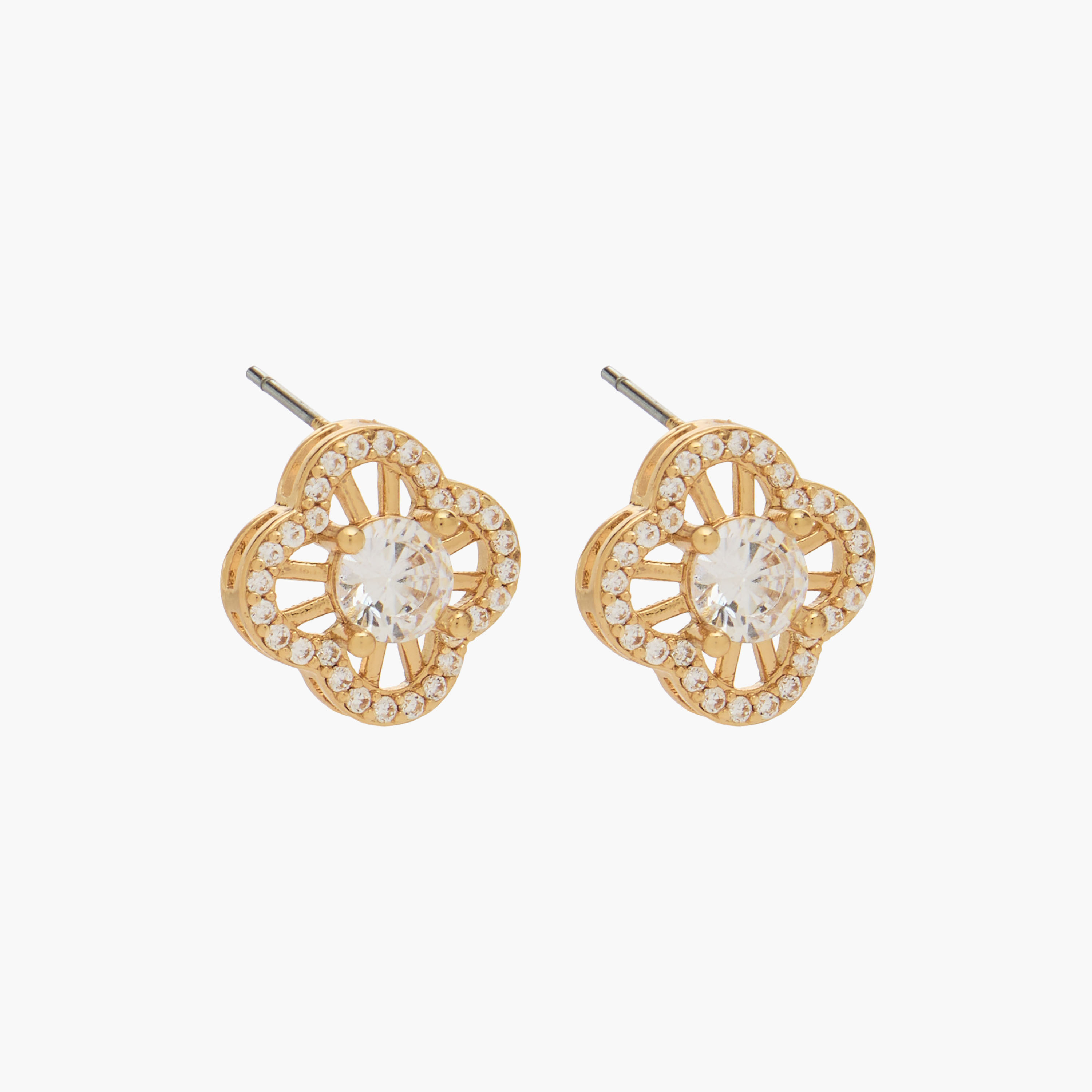 طقم حلق وعقد مزيّن بمكعب زيركون - من قطعتين-women-watchesandjewellery-jewellery-necklacesandpendants-image-6