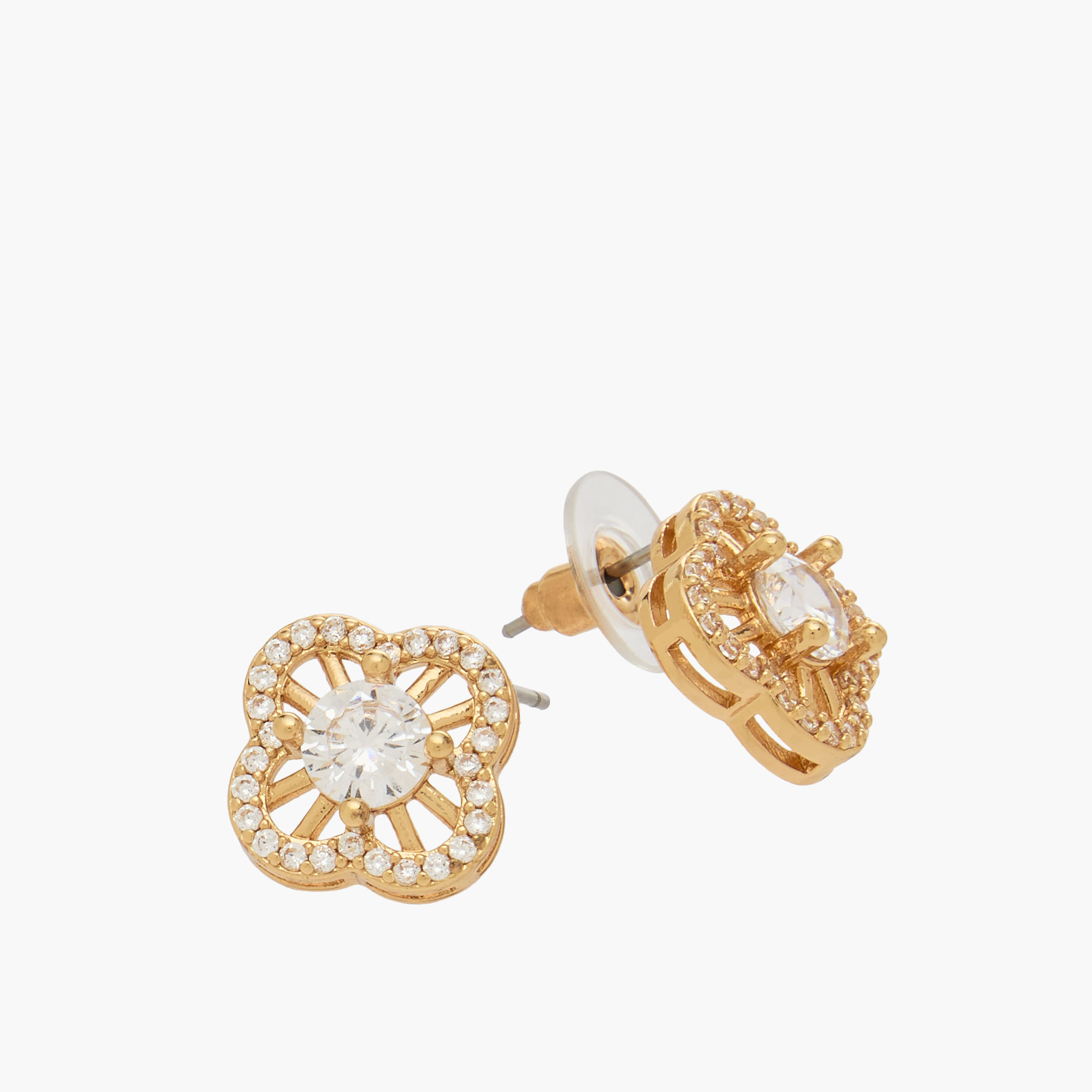 طقم حلق وعقد مزيّن بمكعب زيركون - من قطعتين-women-watchesandjewellery-jewellery-necklacesandpendants-image-7