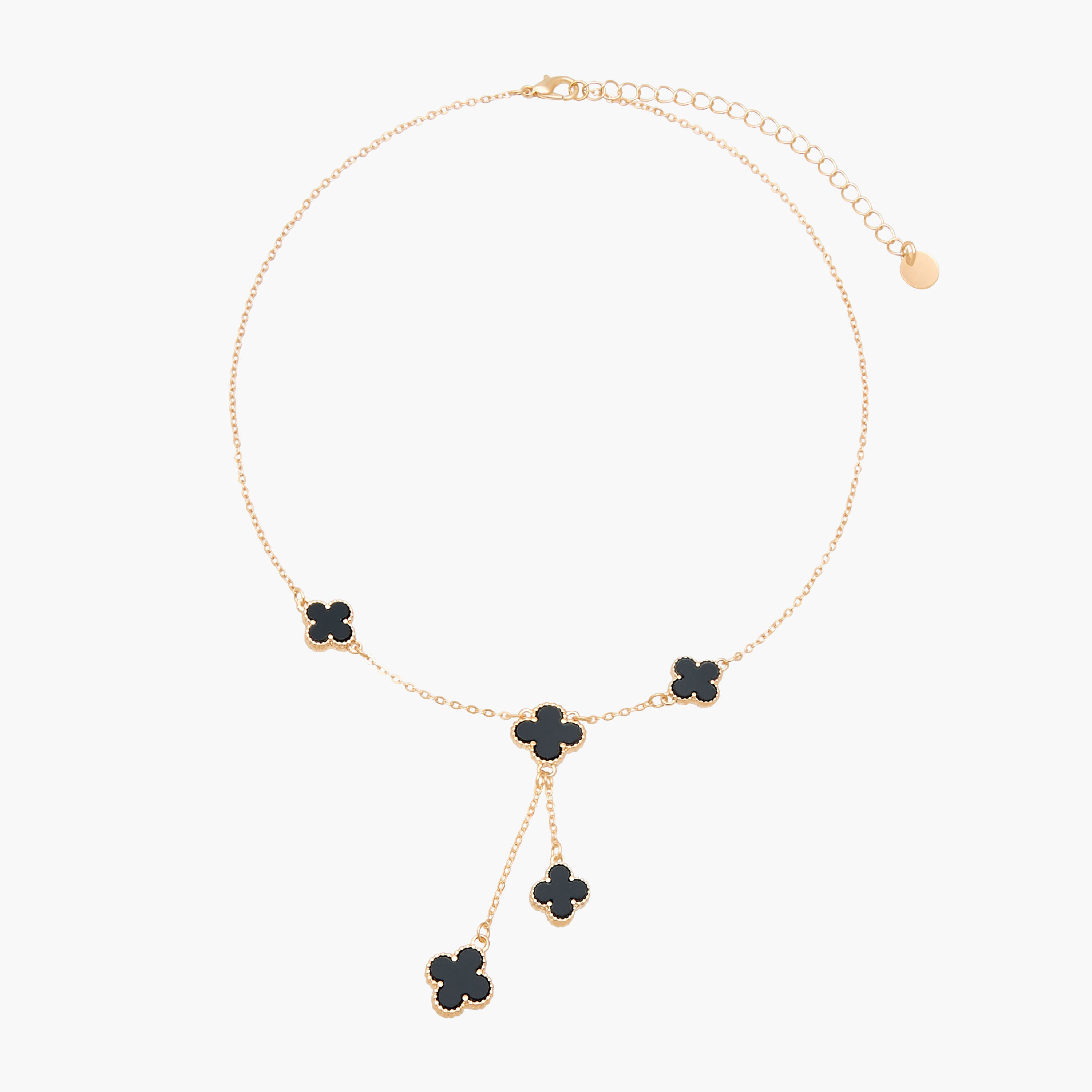 Metal Necklace with Clover Design-women-watchesandjewellery-jewellery-necklacesandpendants-image-1