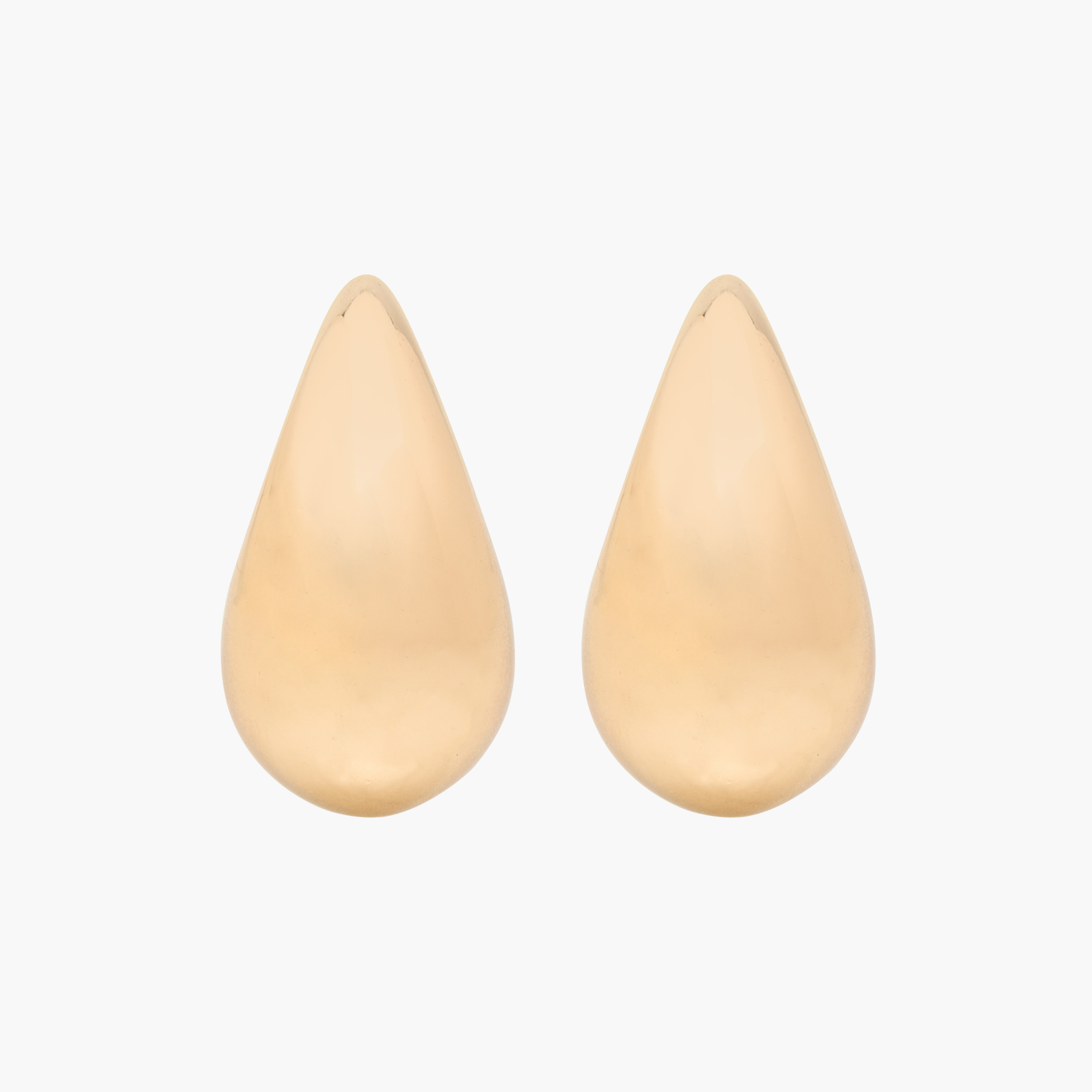 Gold Tone Teardrop Stud Earrings with Pushback Closure-women-watchesandjewellery-jewellery-earrings-image-1