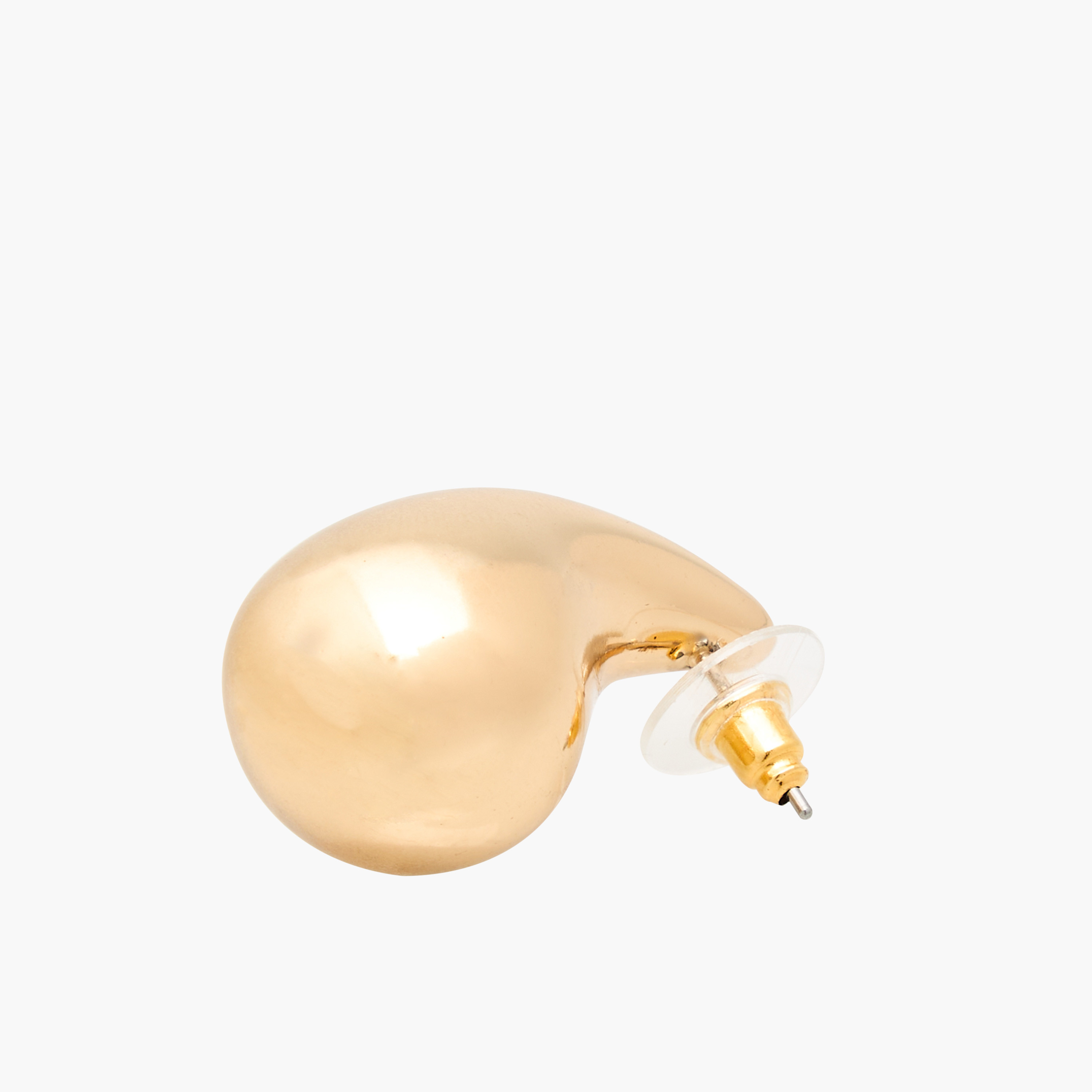 Gold Tone Teardrop Stud Earrings with Pushback Closure-women-watchesandjewellery-jewellery-earrings-image-3