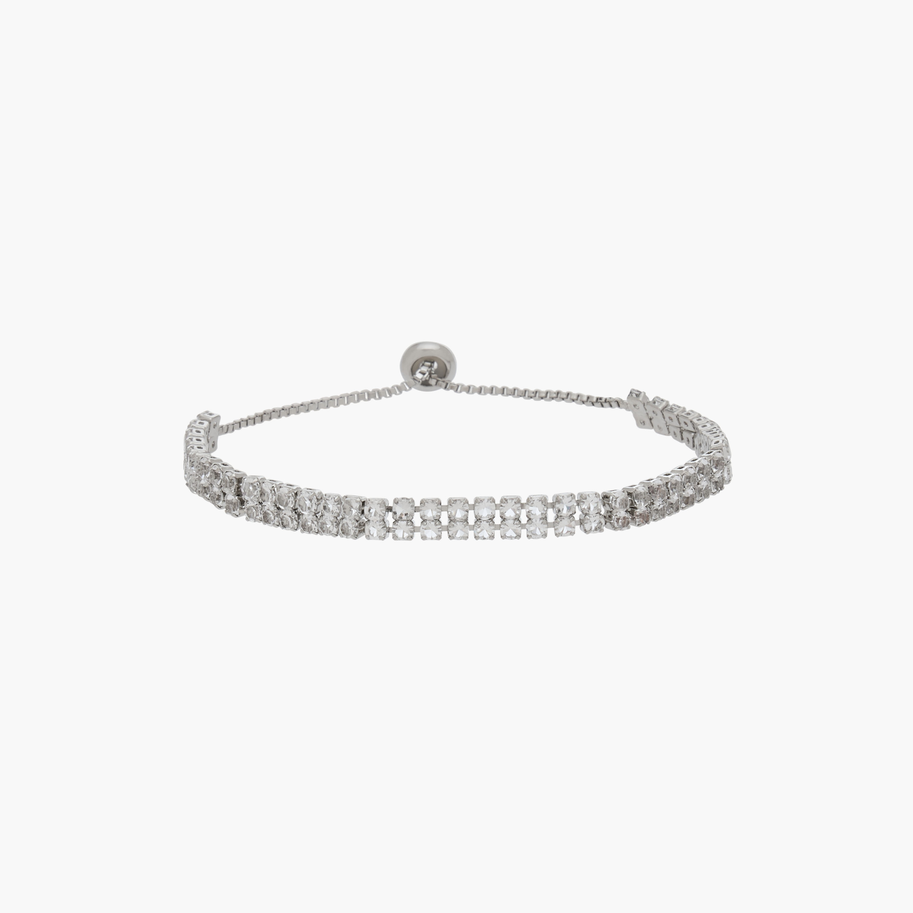 Metal Cubic Zirconia Slider Bracelet-women-watchesandjewellery-jewellery-banglesandbracelets-image-1
